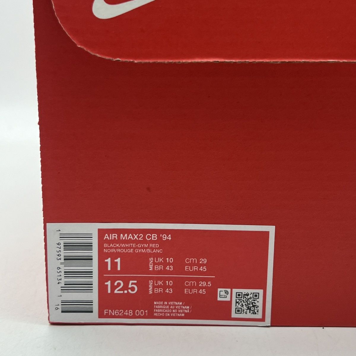 Jordan Brand Nike air max 2 black gym red Size US 11 / EU 44 - 6 Thumbnail