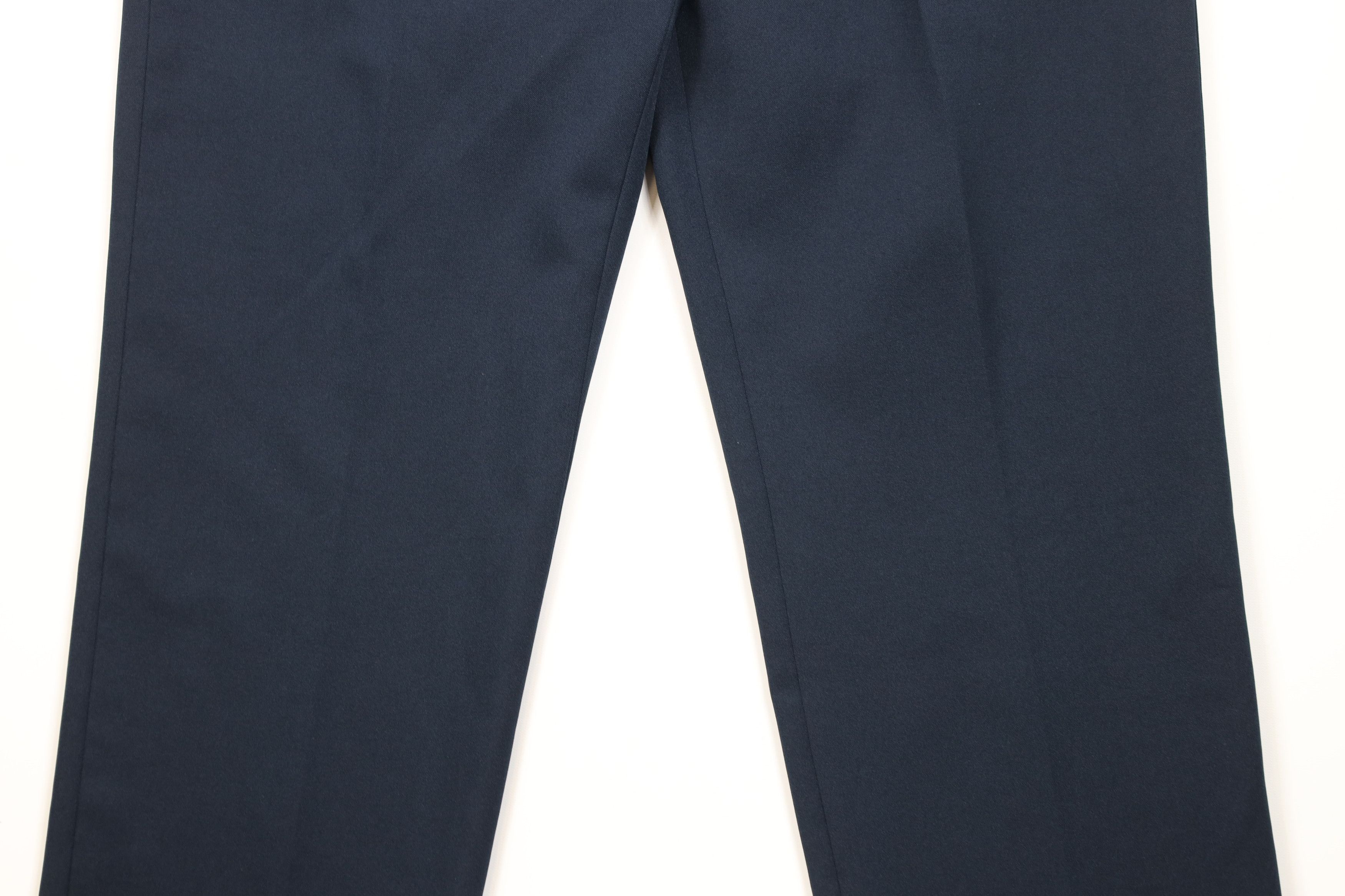 Levi's Vintage 90s Levis Wide Leg Chino Pants Navy Blue Polyester Size US 38 / EU 54 - 3 Thumbnail