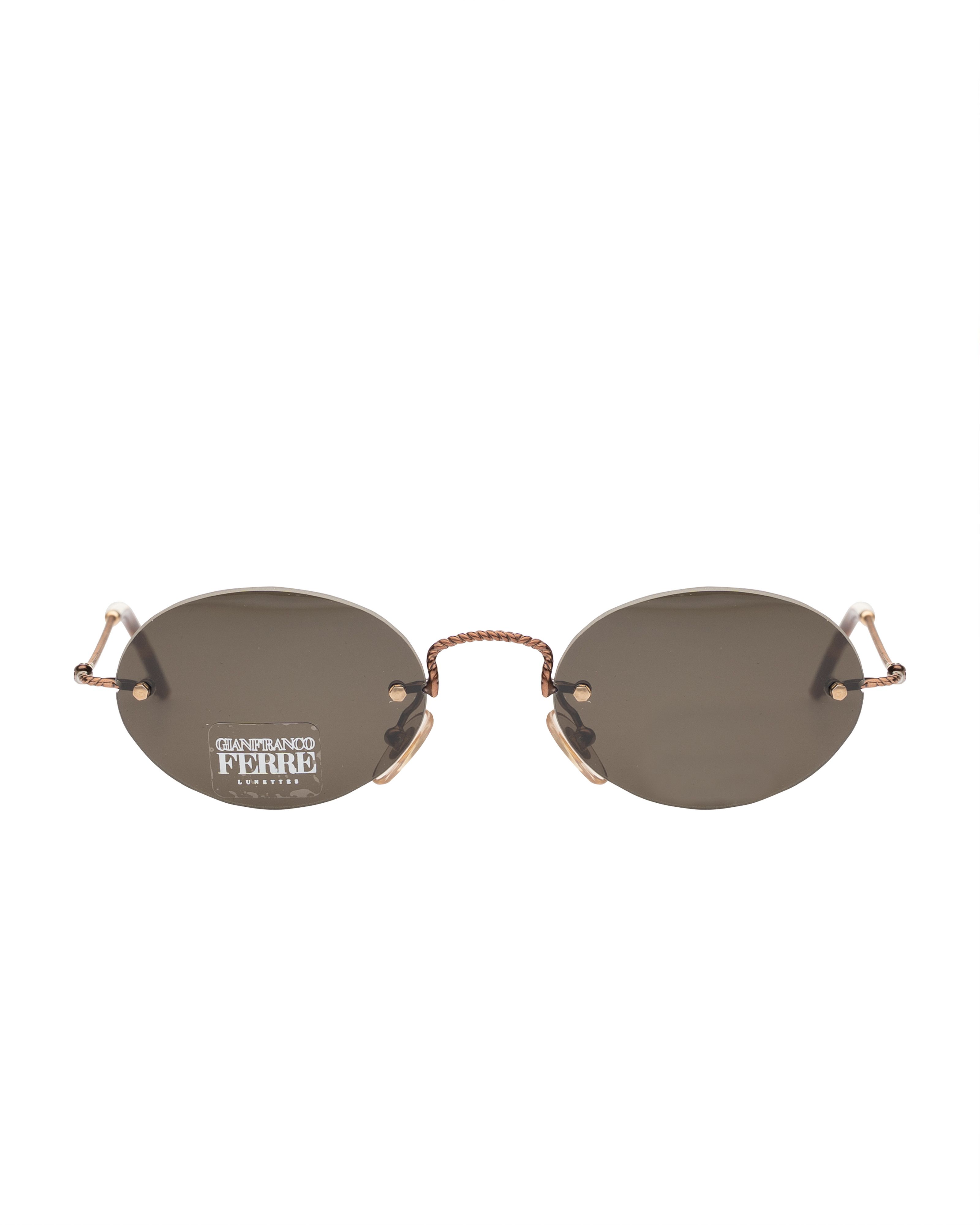 Gianfranco Ferre Gianfranco Ferre 90's Brown Oval Rimless Sunglasses Size ONE SIZE - 1 Thumbnail