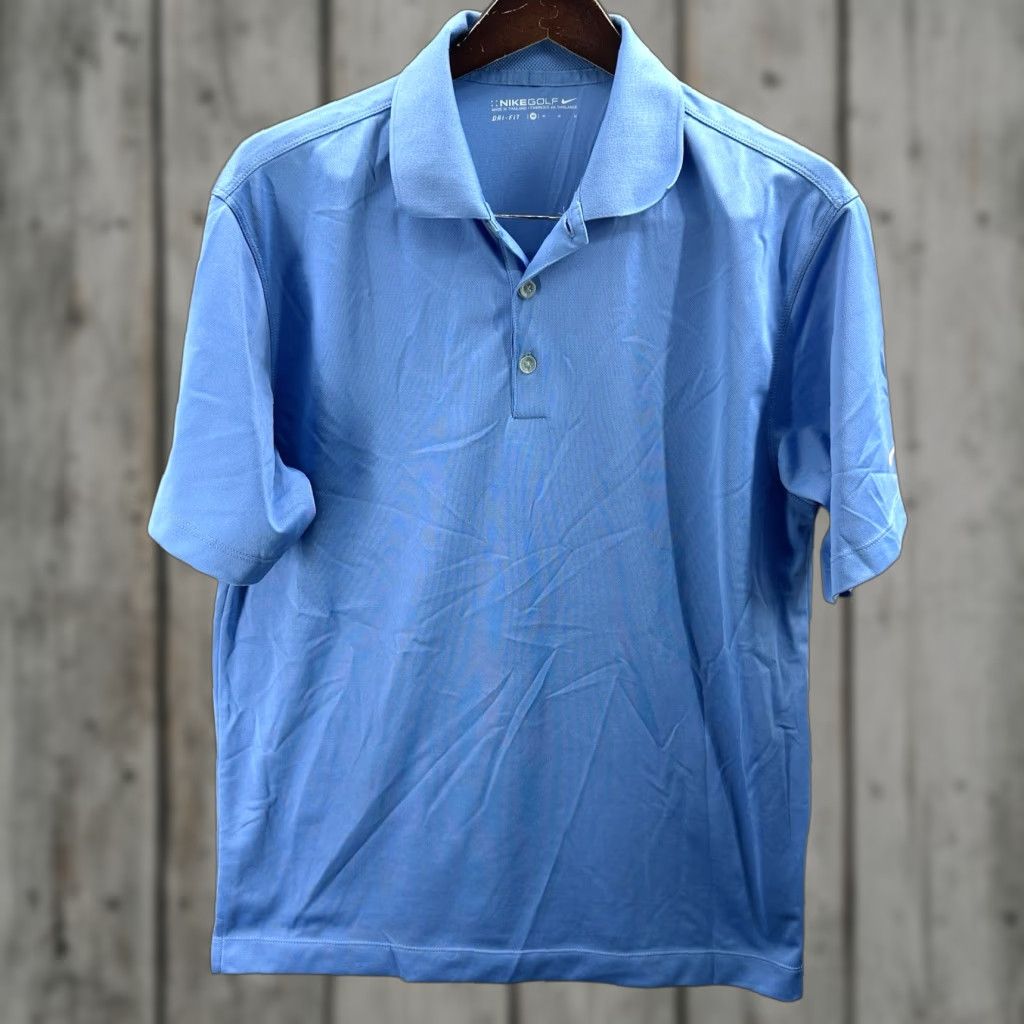 Nike Nike Golf Polo Shirt Mens L Blue Dri-Fit Slim Fit Short Sleeve Logo Casual Classic Dad Preppy Size US L / EU 52-54 / 3 - 1 Thumbnail