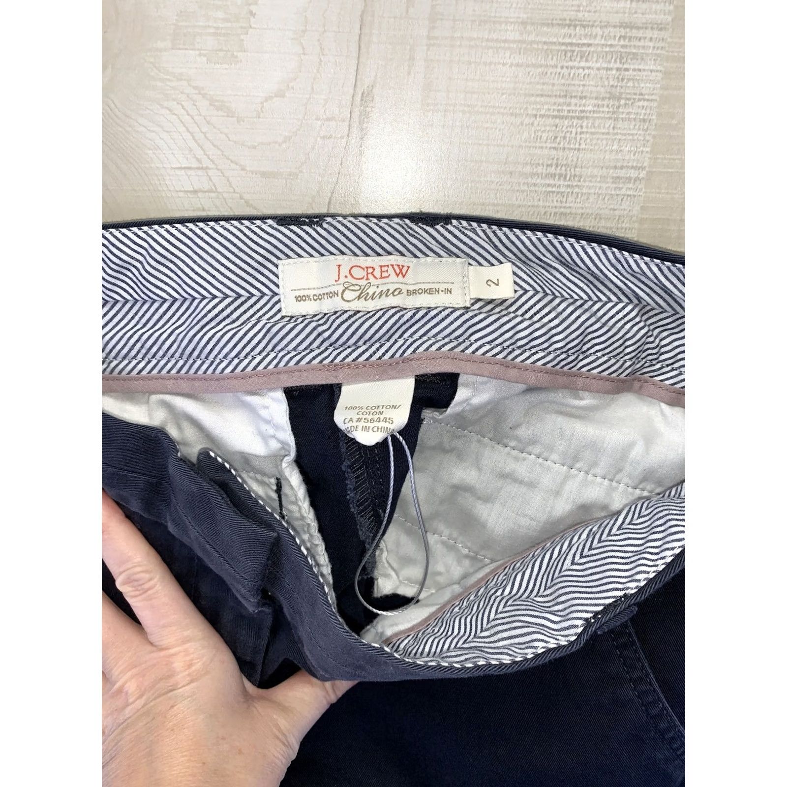 J.Crew J.CREW Chino Shorts Women’s SZ 2 Weathered Blue Cotton Flat Front Casual, Travel, Walking, Beach, School (Inseam 3 in) Mens Womens Girls Boys Size 26" / US 2 / IT 38 - 7 Thumbnail