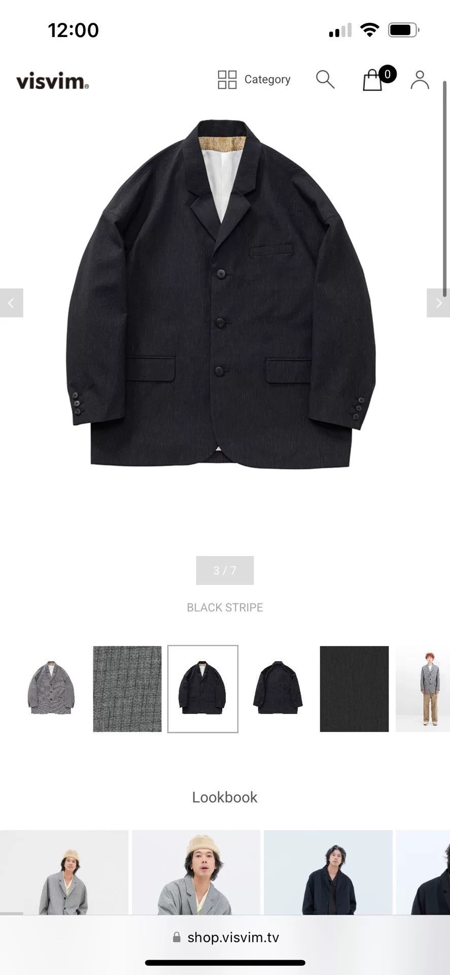 Visvim visvim hammons jacket santome black stripe Size US S / EU 44-46 / 1 - 1 Thumbnail