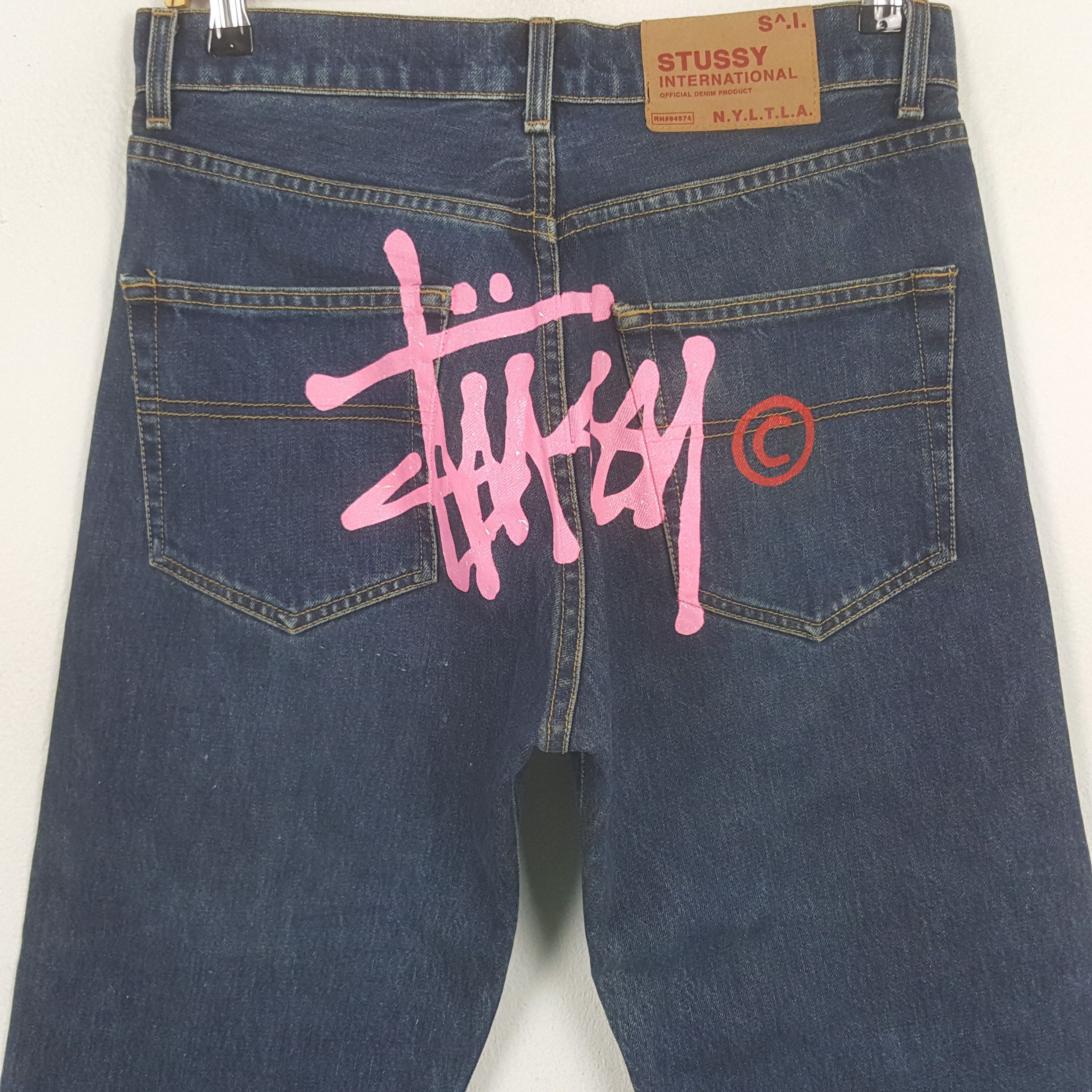 Stussy Vintage Stussy USA Custom Big Logo Denim Jeans Size US 29 - 2 Thumbnail