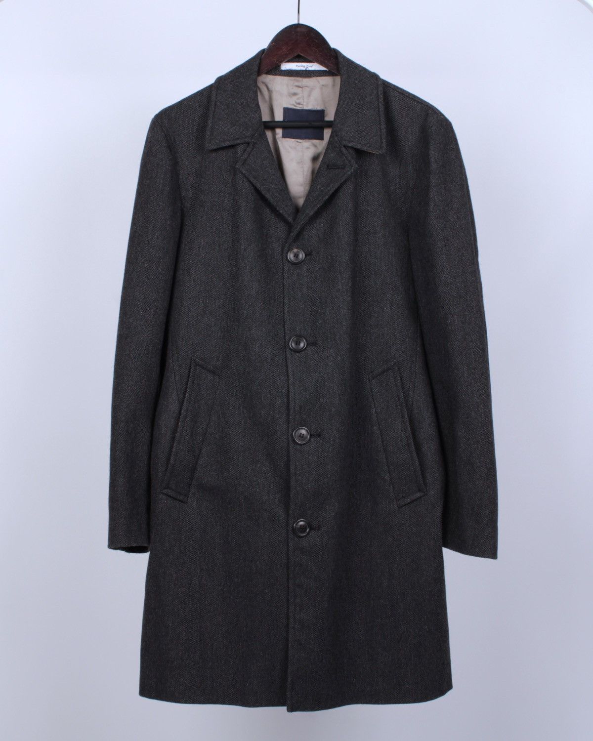 Designer × Tommy Hilfiger × Vintage TOMMY HILFIGER Tailored Feeling Wool Blend Potters Long Coat Size US S / EU 44-46 / 1 - 1 Thumbnail