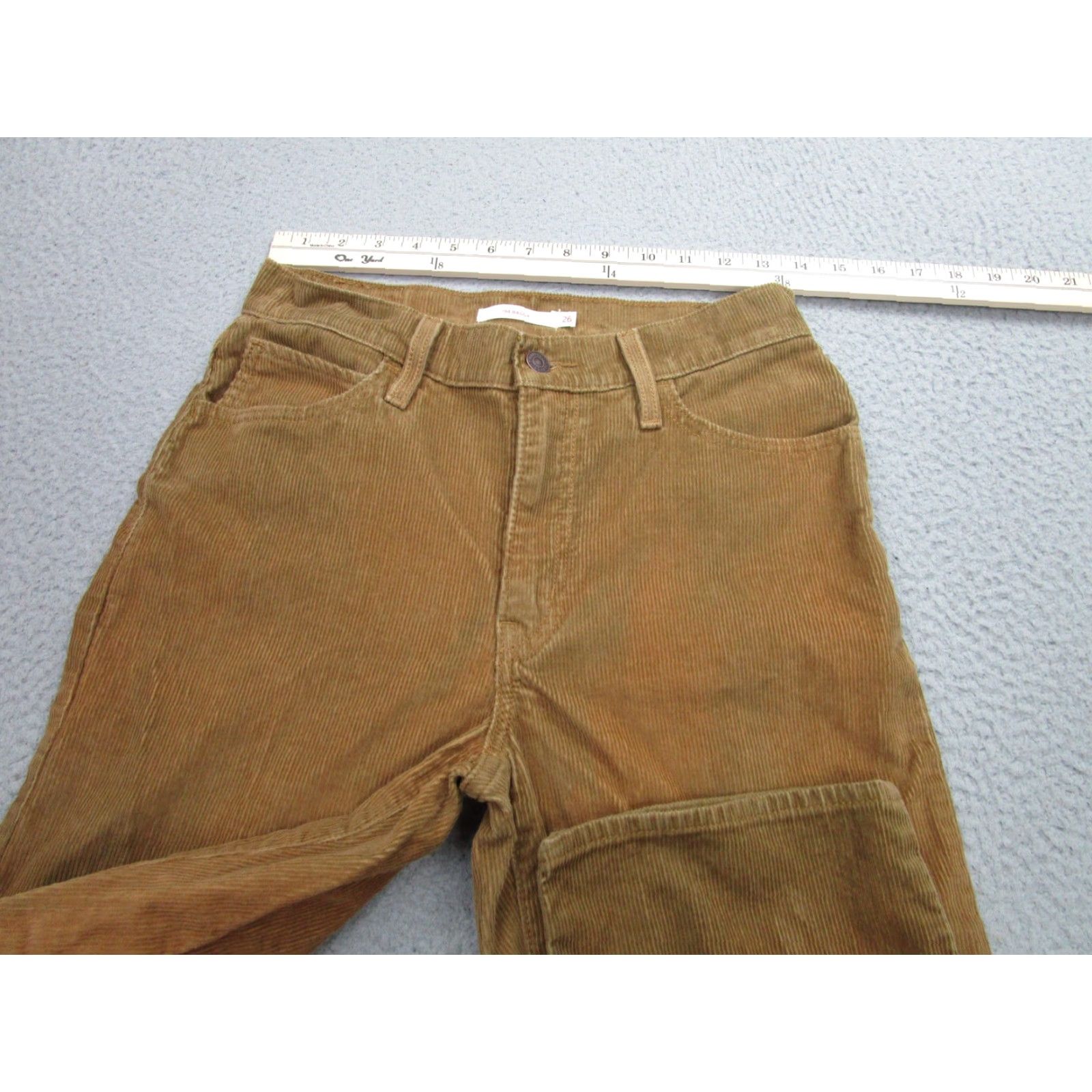 Levi's Levi's 94 Baggy Pants Women 26 Brown Corduroy High Rise Straight Leg Waterless 90s Casual Size 26" / US 2 / IT 38 - 5 Thumbnail