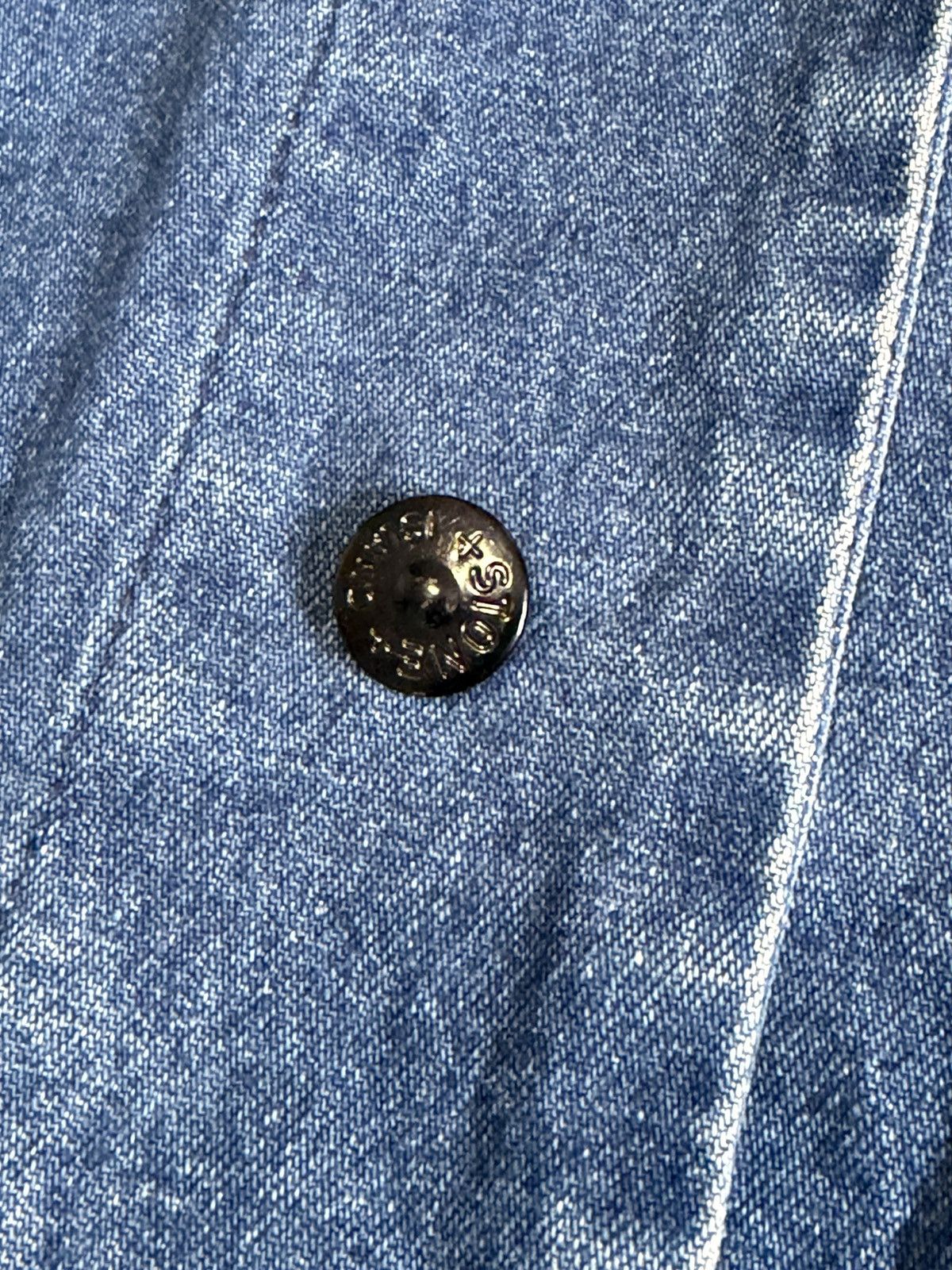 Stone Island Stone Island 1987 Denim Carpenter Jacket White Embroidery Size US XL / EU 56 / 4 - 5 Thumbnail