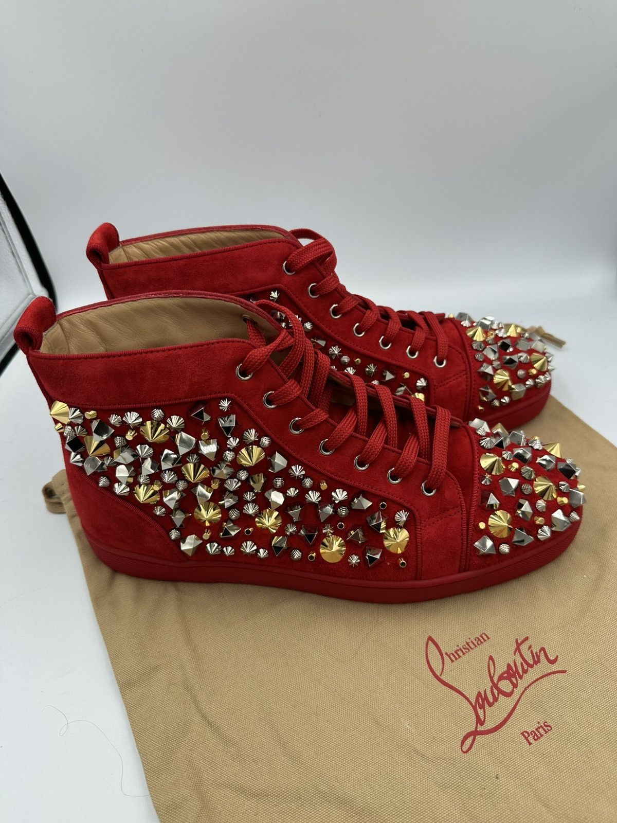 Christian Louboutin Christian Louboutin Red Spikes Size US 12.5 / EU 45-46 - 2 Thumbnail