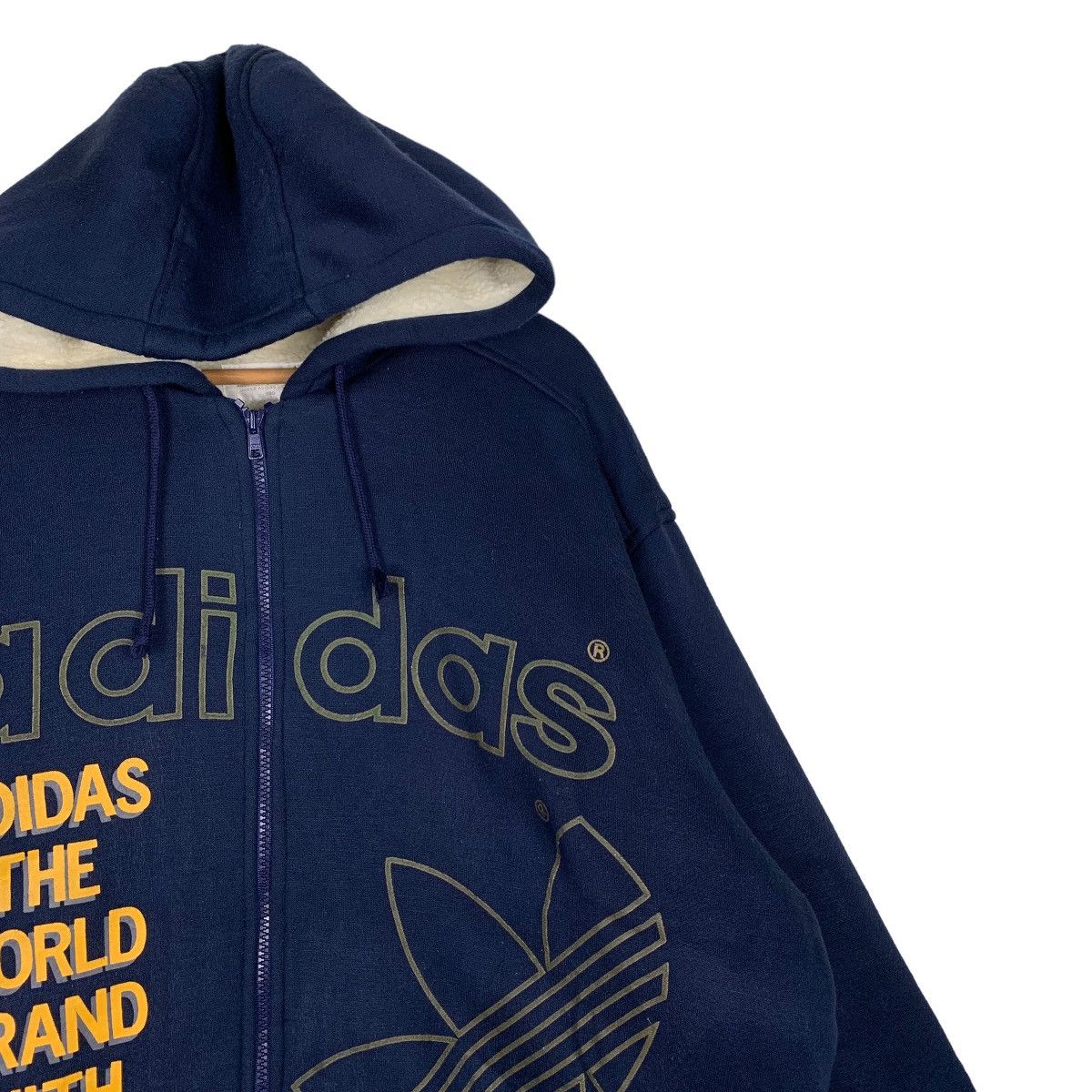 Adidas ADIDAS TREFOIL BIG LOGO SHERPA HODDIES #0183-C9 Size US S / EU 44-46 / 1 - 7 Thumbnail