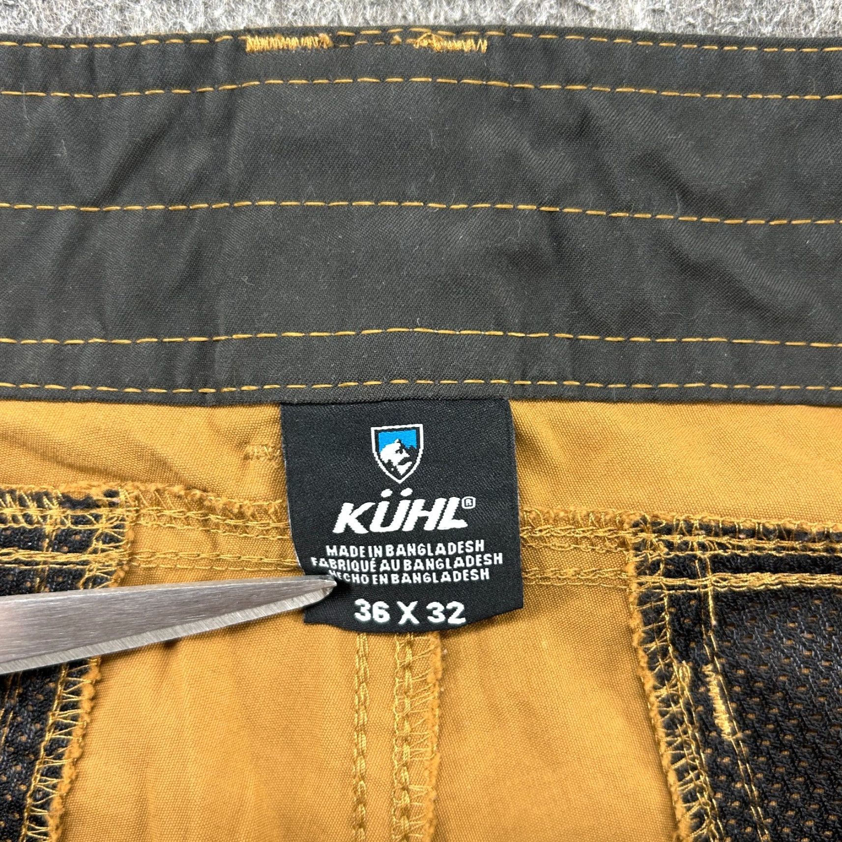 Vintage Kuhl Pants Mens 36x32 Cargo Nylon Stretch Lightweight Brown Tan 5-Pocket Straight Regular Vintage: No Size US 36 / EU 52 - 7 Thumbnail