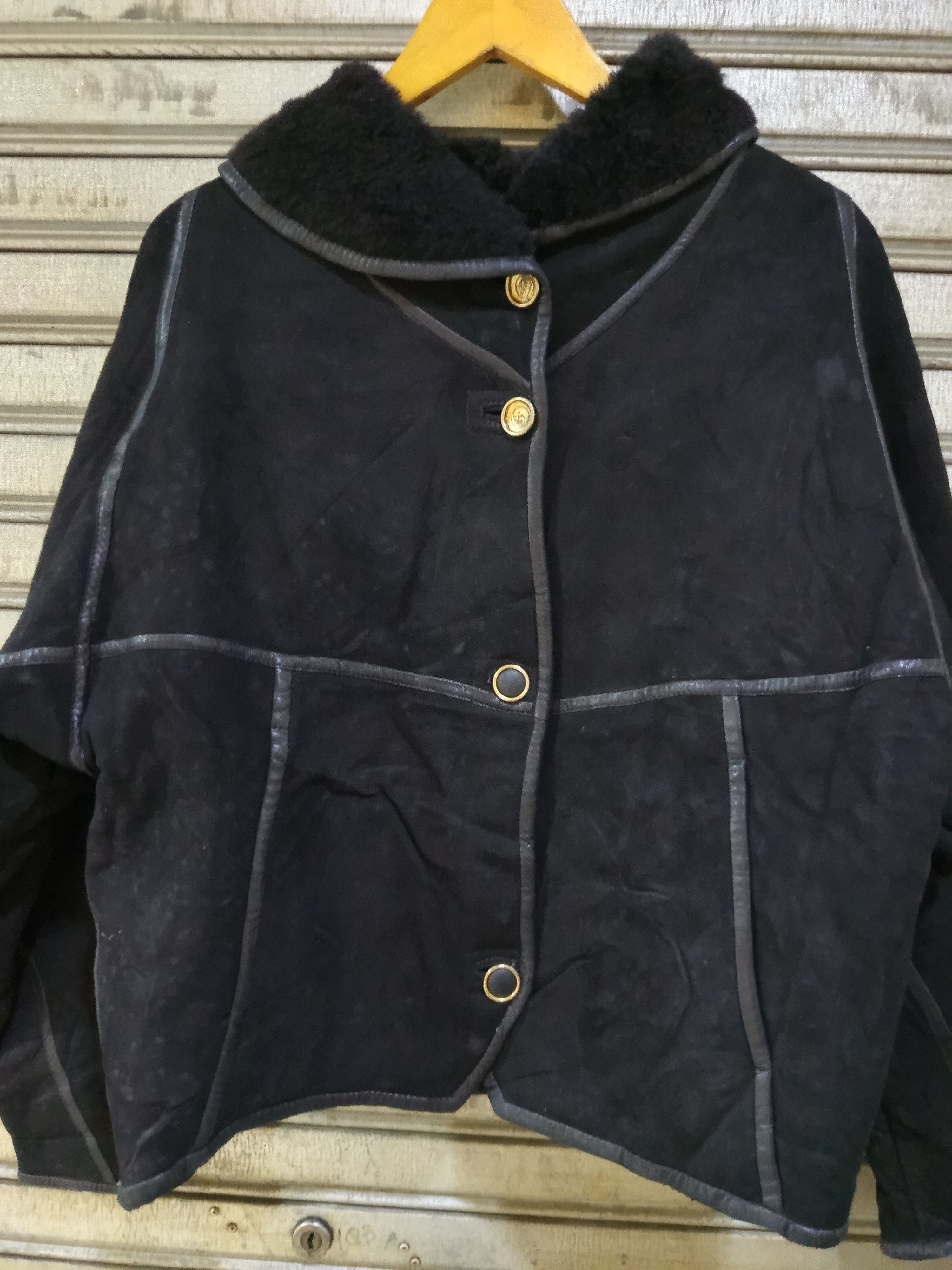 Emmanuelle Khanh 1970s Emmanuel Khanh Paris Shearling Cropped Jacket Size L / US 10 / IT 46 - 5 Thumbnail