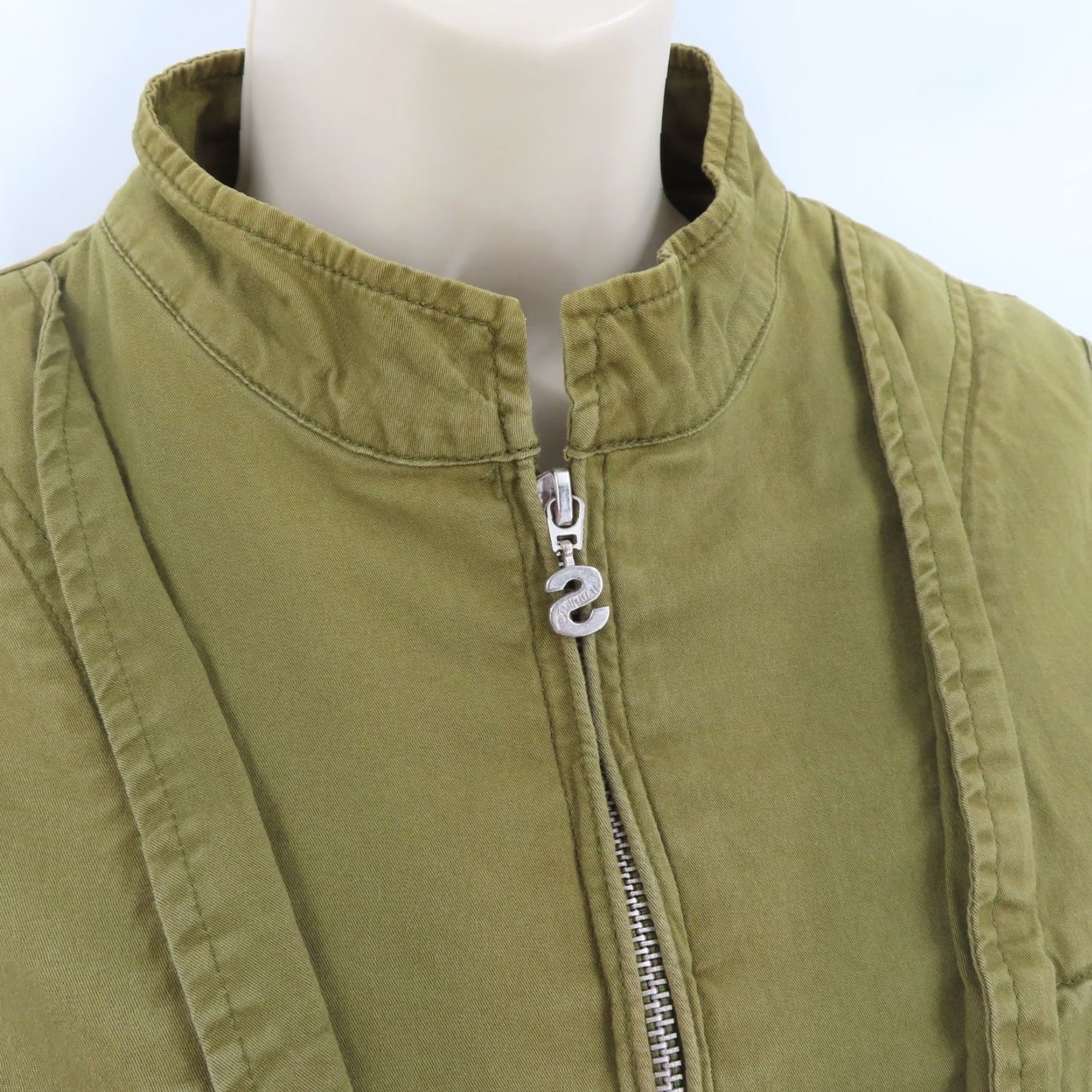 Desigual Desigual Jacket Womens 36 Green Embroidered Pockets Zip Coat Coat Size XS / US 0-2 / IT 36-38 - 3 Thumbnail