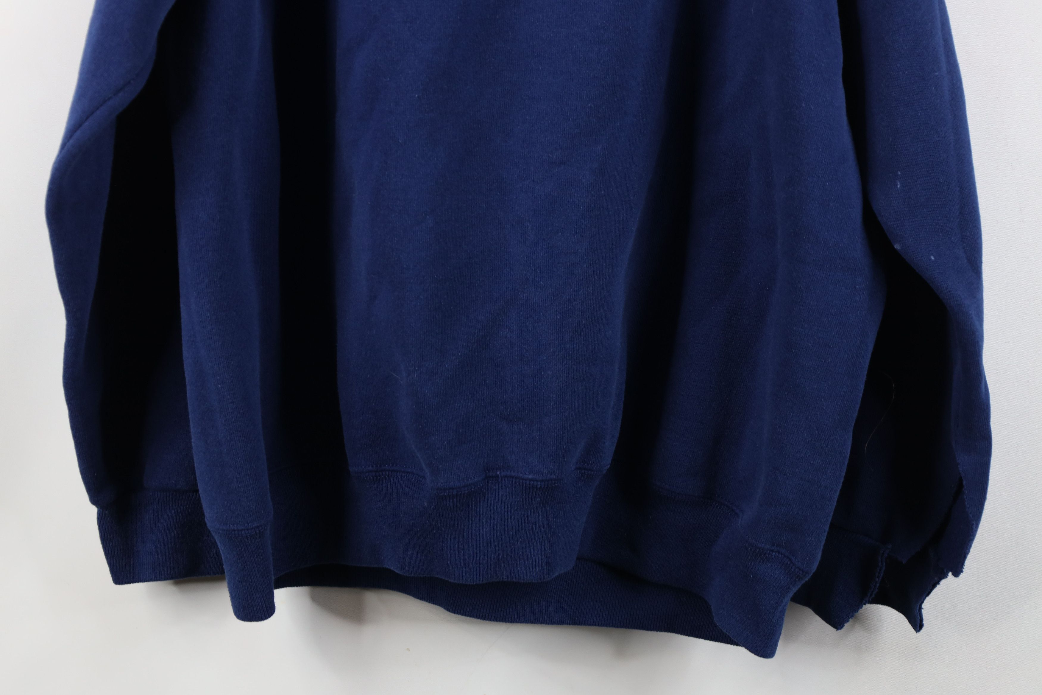 Vintage Vintage 90s Streetwear Blank Heavyweight Sweatshirt Blue USA Size US XXL / EU 58 / 5 - 14 Thumbnail