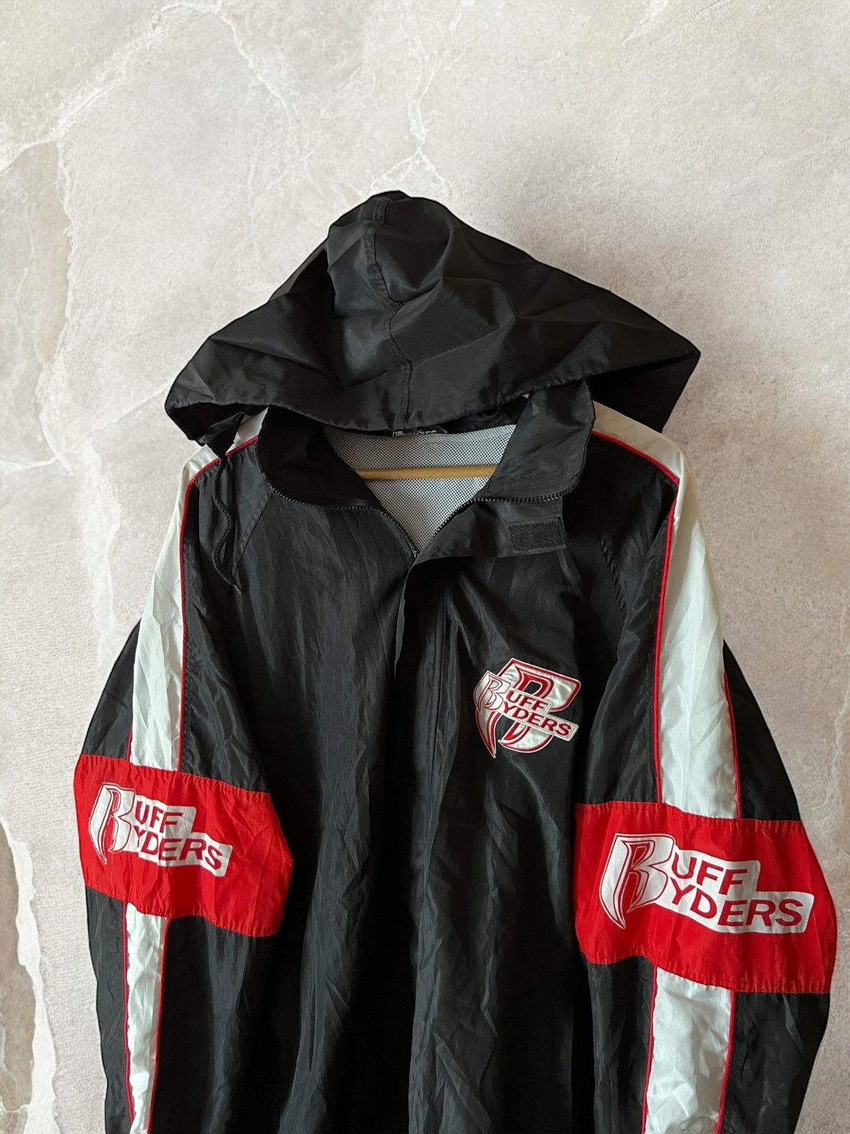 Rap Tees × Ruff Ryders × Vintage RUFF RYDERS VINTAGE Hooded JACKET RAP windbreaker waterproof Size US XL / EU 56 / 4 - 4 Thumbnail