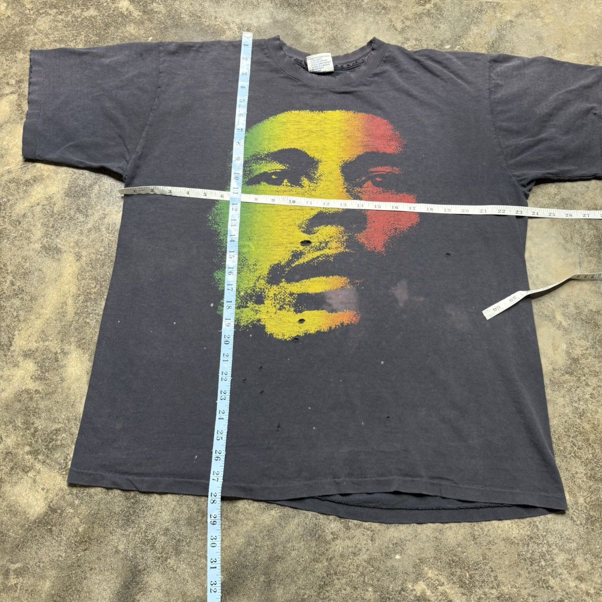 Vintage vintage bob marley faded black emancipate mental slavery tee Size US XL / EU 56 / 4 - 8 Thumbnail