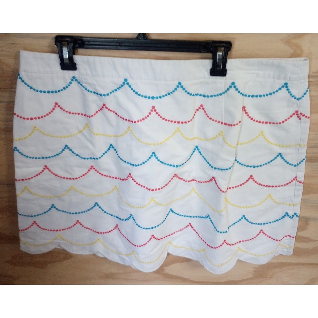 Boden Women's Boden Midi Skirt Scallop Colorful Preppy 16 Size 38" / US 16 / IT 52 - 1 Preview