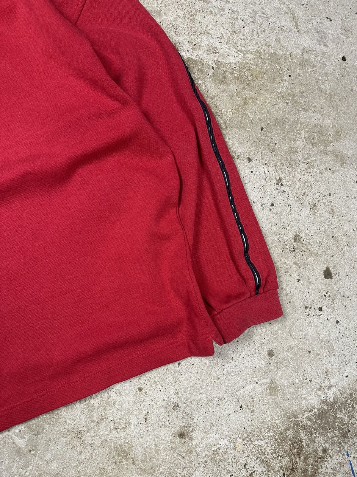 Nike × Vintage Vintage 90s Nike TN Red Half Zip Sweatshirt Swoosh SpellOut Size US XL / EU 56 / 4 - 13 Thumbnail