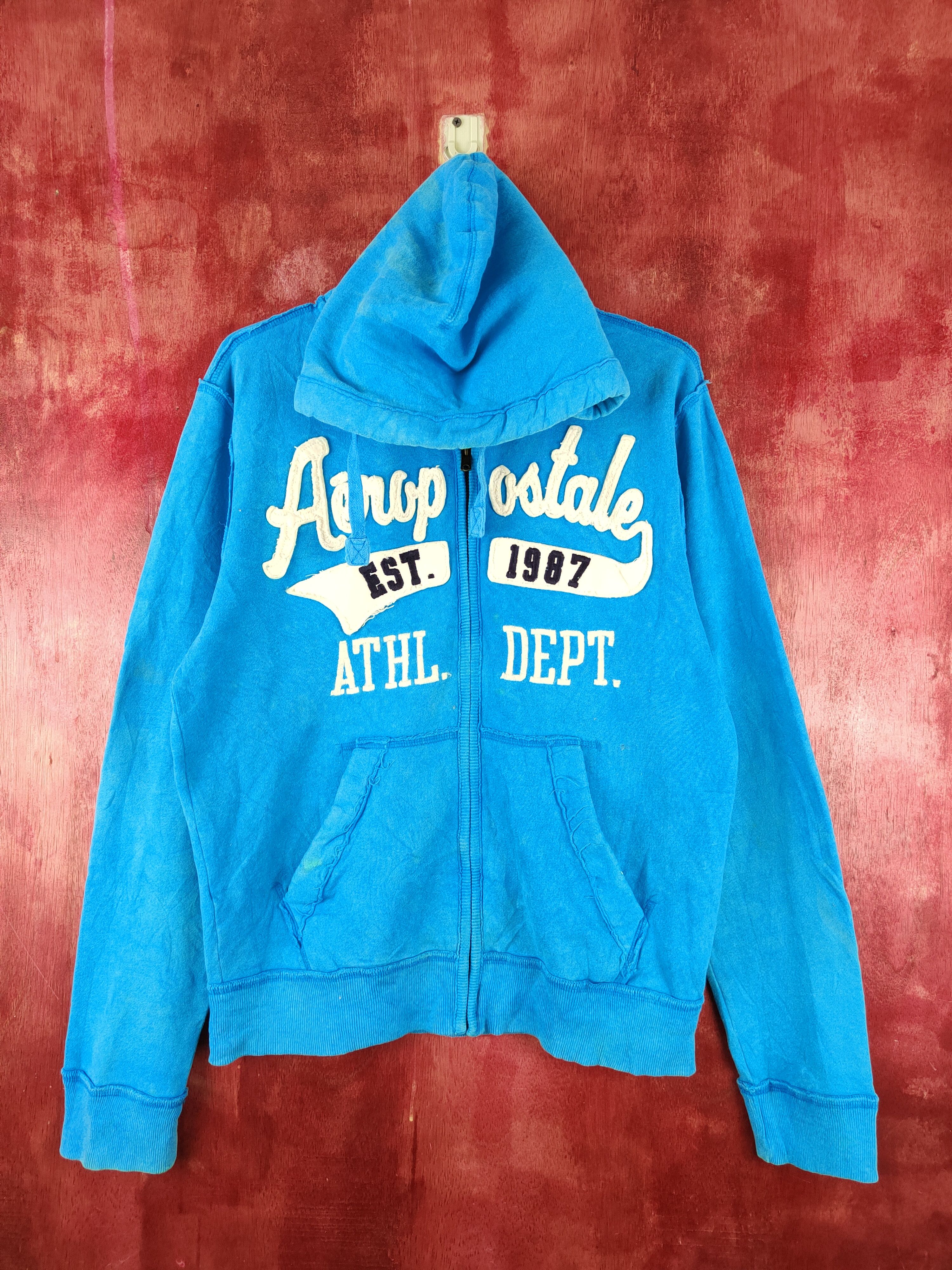 image of Aeropostale Light Blue Hoodie Sweaters S2402, Women's (Size Small)