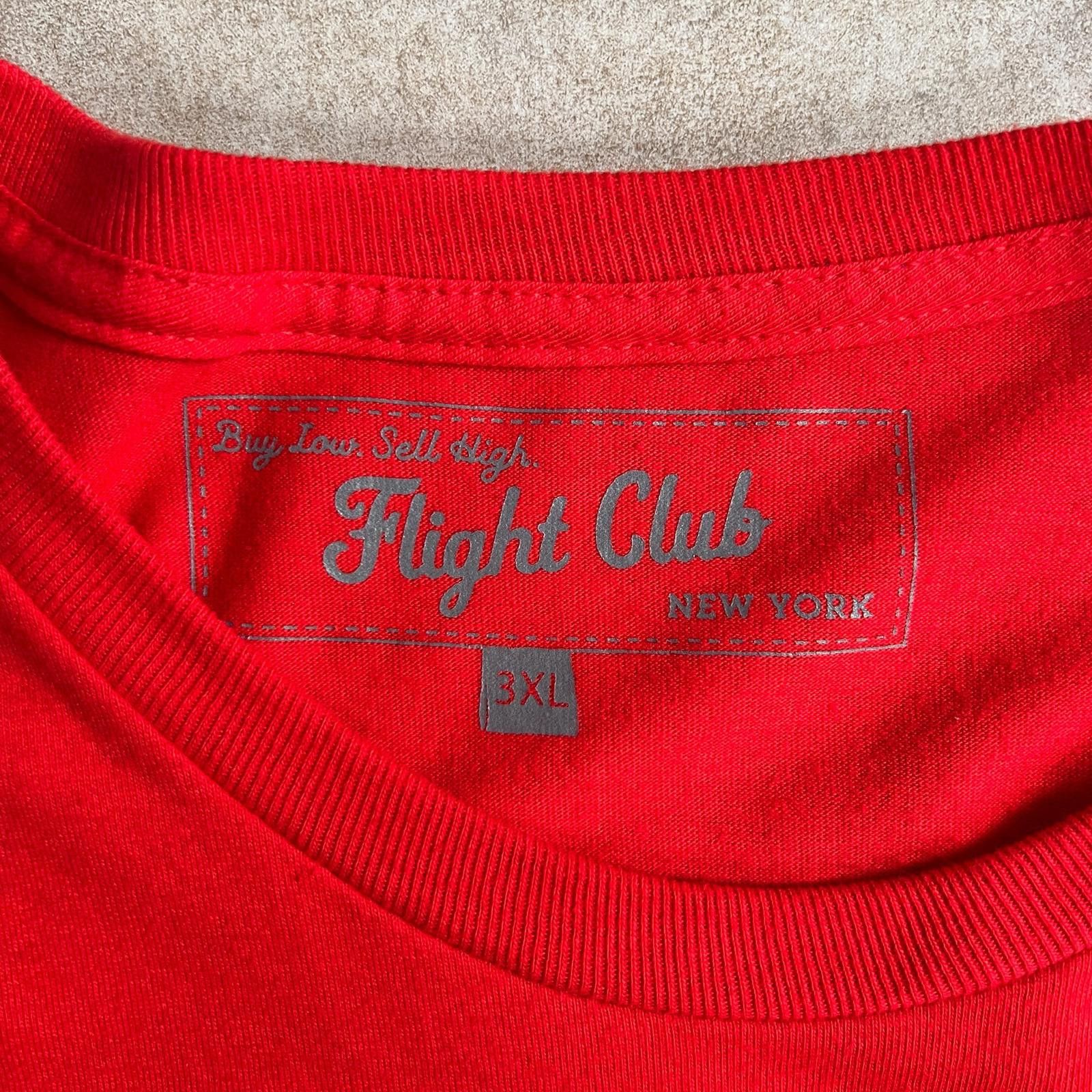 Designer 2000s Rare Flight Club Los Angeles Red T Shirt - 3XL Size US XXL / EU 58 / 5 - 3 Thumbnail
