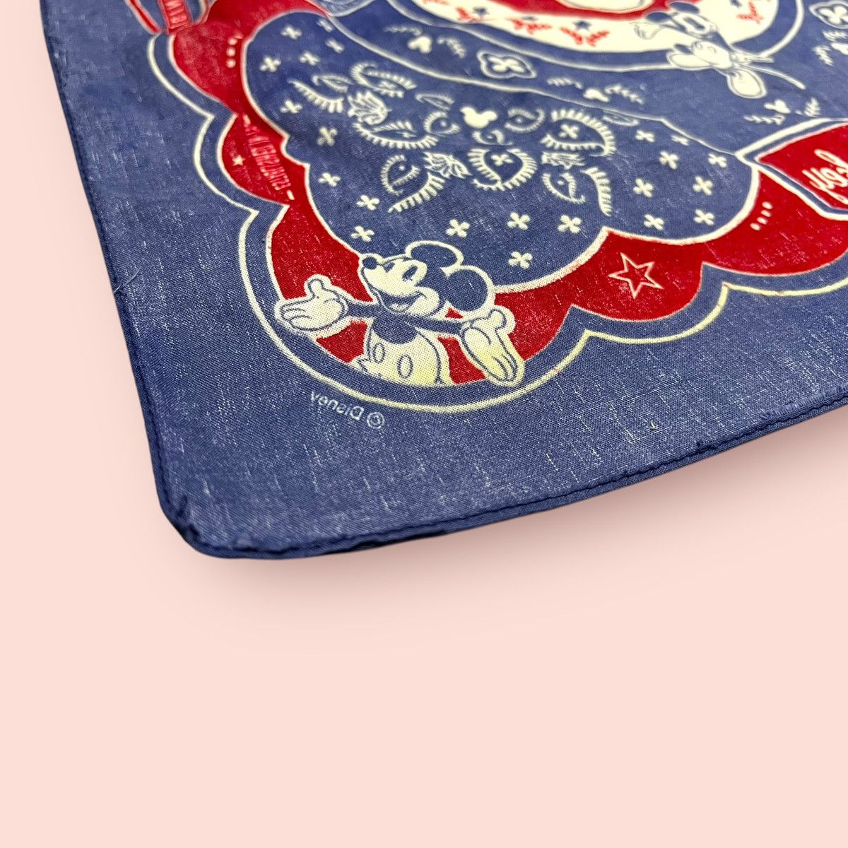Disney × Mickey Mouse × Vintage VINTAGE DISNEY MICKEY MOUSE BANDANA / HANDKERCHIEF / SCARF Size ONE SIZE - 24 Thumbnail