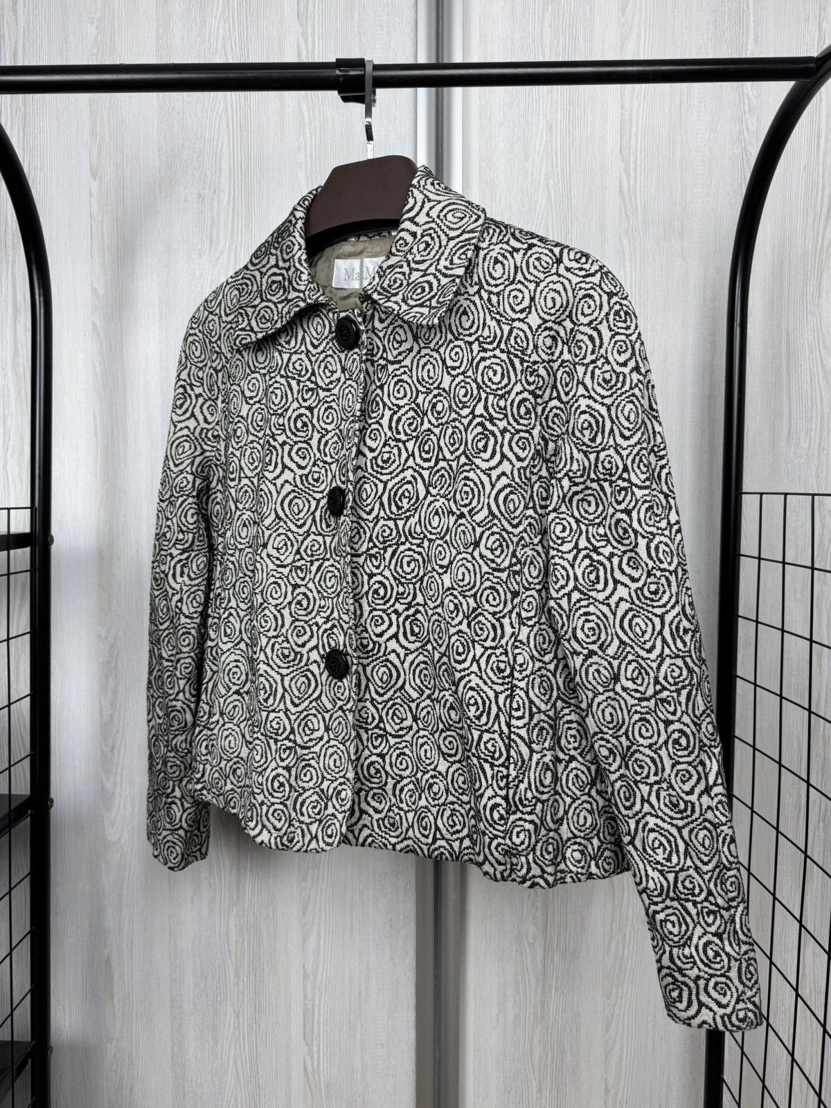 Max Mara MAX MARA GREY JACQUARD BUTTONS CLOSURE JACKET Size M / US 6-8 / IT 42-44 - 5 Thumbnail
