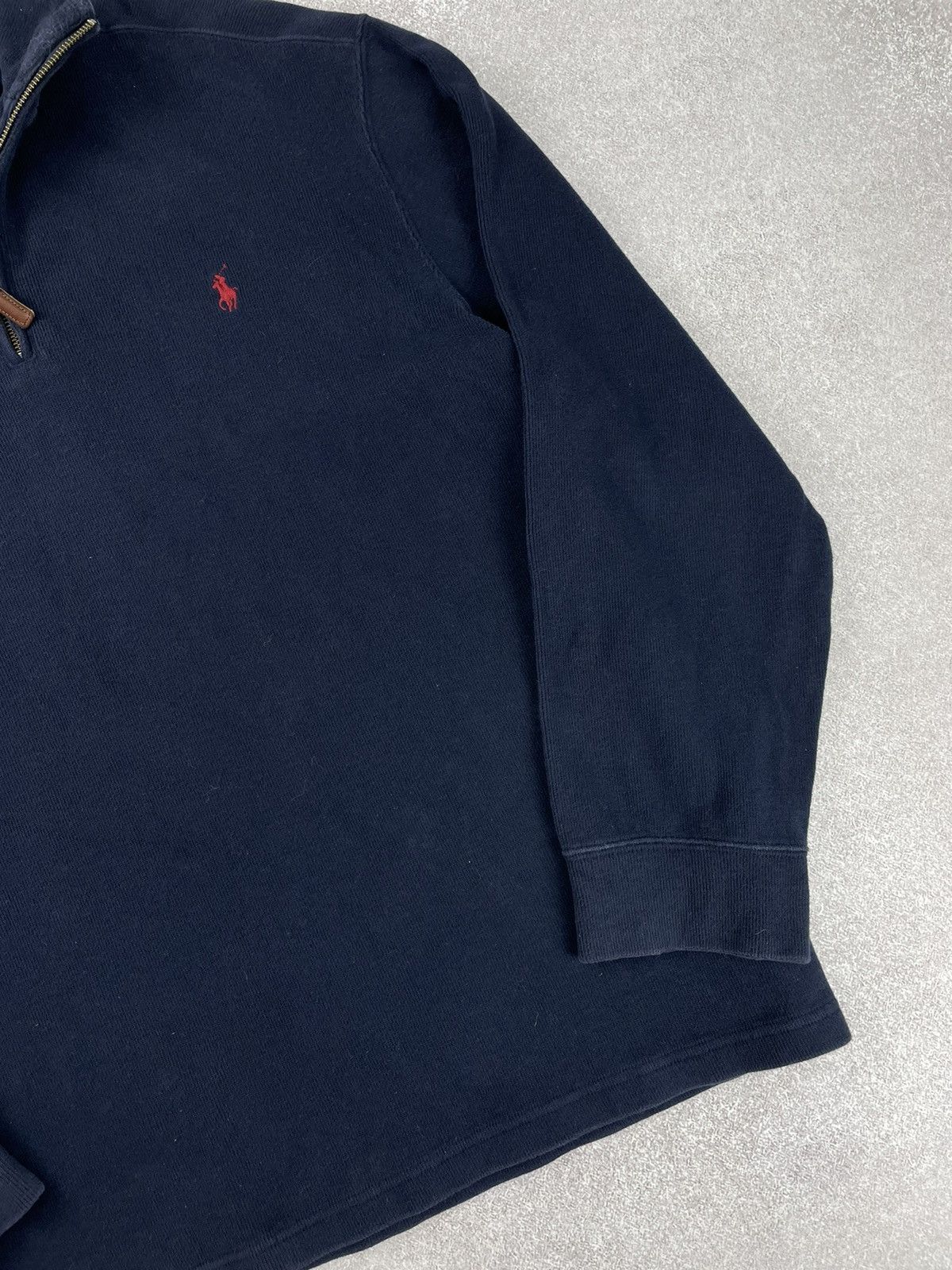 Polo Ralph Lauren × Ralph Lauren Polo Ralph Lauren Vintage 1/4 Zip Cotton Sweater Pullover Size US XL / EU 56 / 4 - 2 Thumbnail