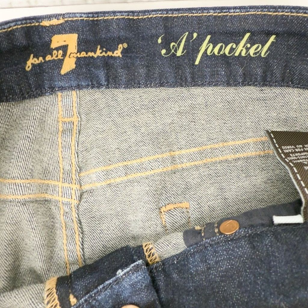 7 For All Mankind 7 FOR ALL MANKIND NWT Western Flare Bootcut Blue Jeans Sz 32 Size 32" / US 10 / IT 46 - 4 Thumbnail
