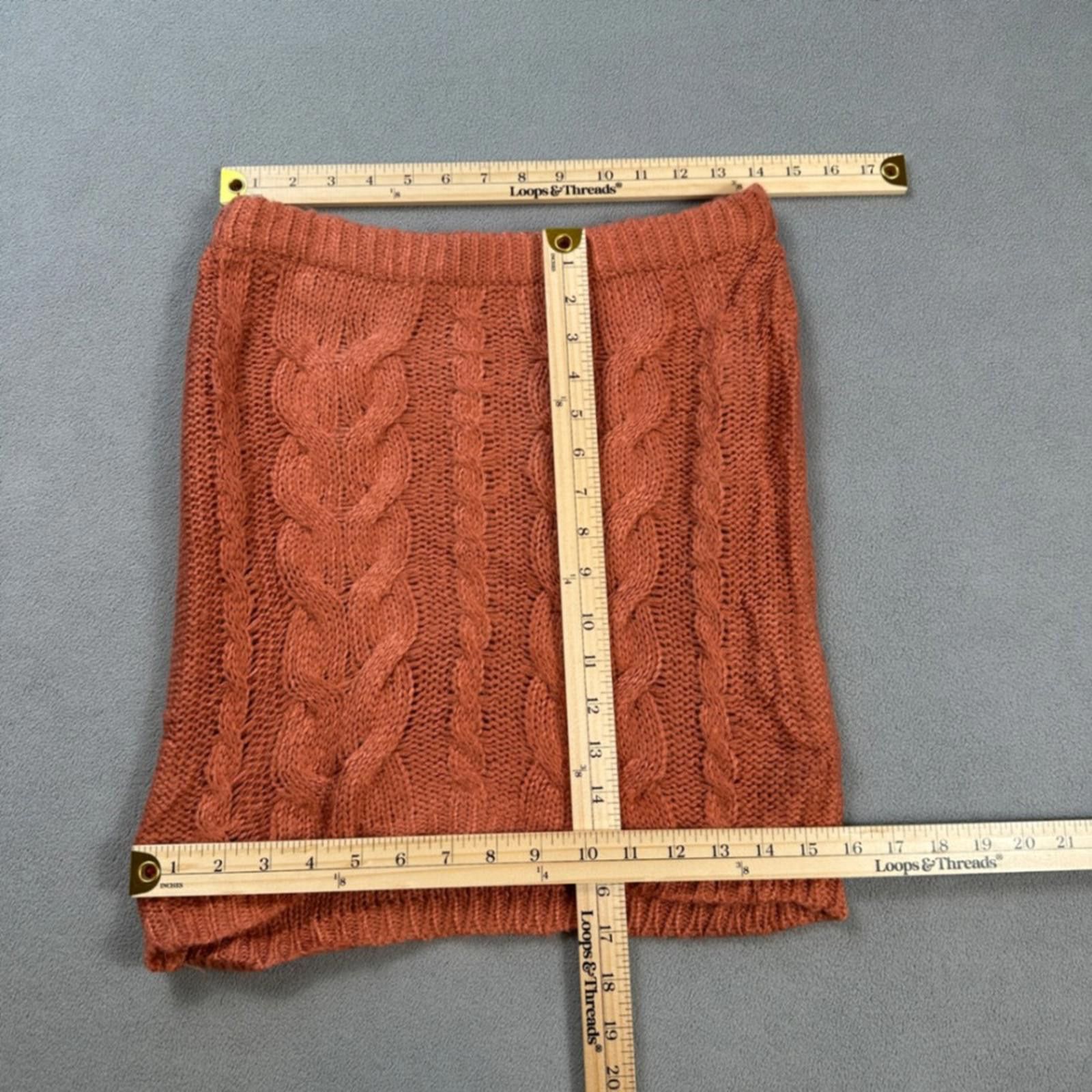 Other Lavender Moon Cable Knit Mini Skirt S Sweater Fall Winter Size 28" / US 6 / IT 42 - 3 Thumbnail