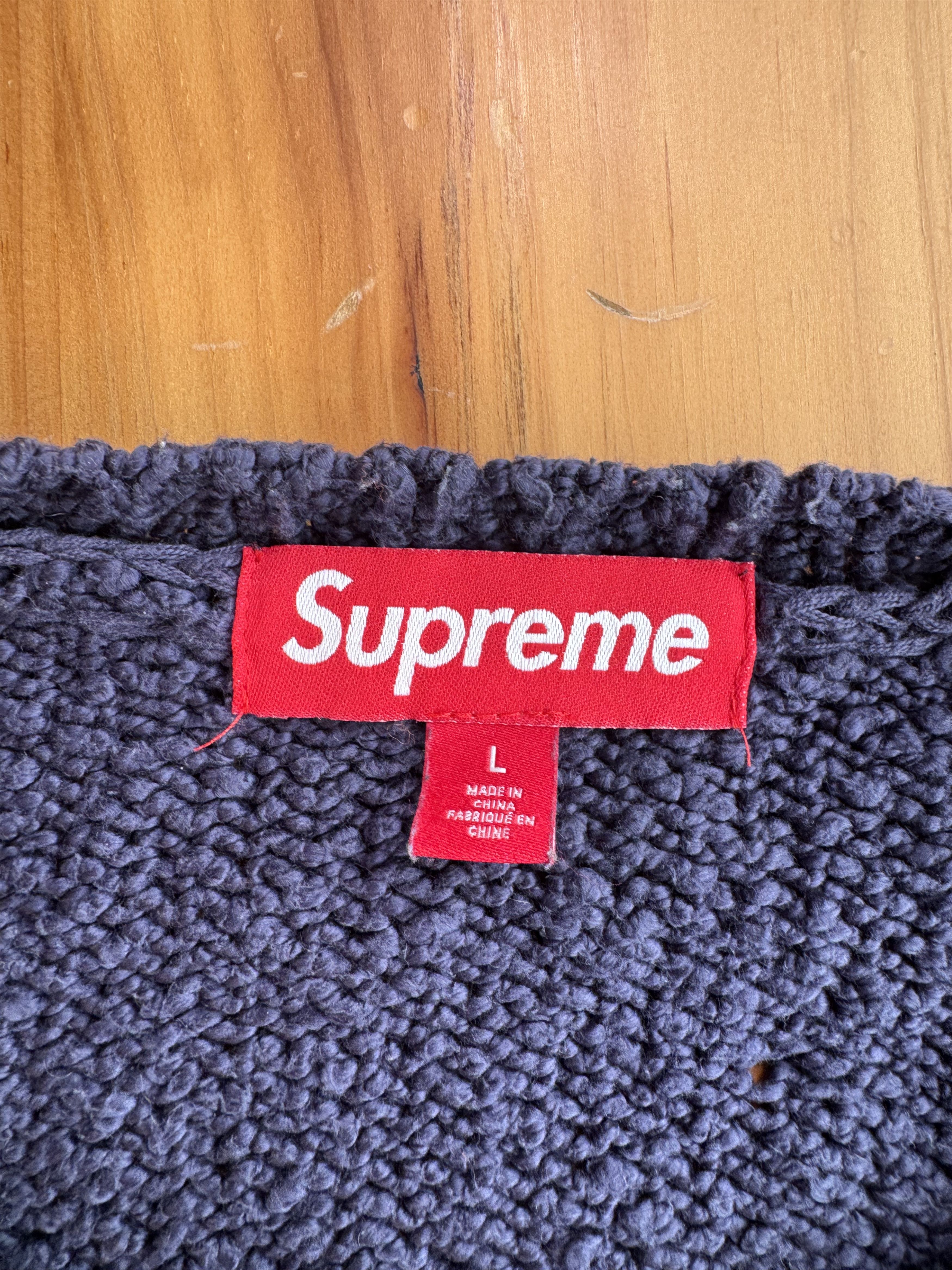 Supreme Supreme SS24 Bouclé Small Box Logo Crewneck Size US L / EU 52-54 / 3 - 4 Thumbnail