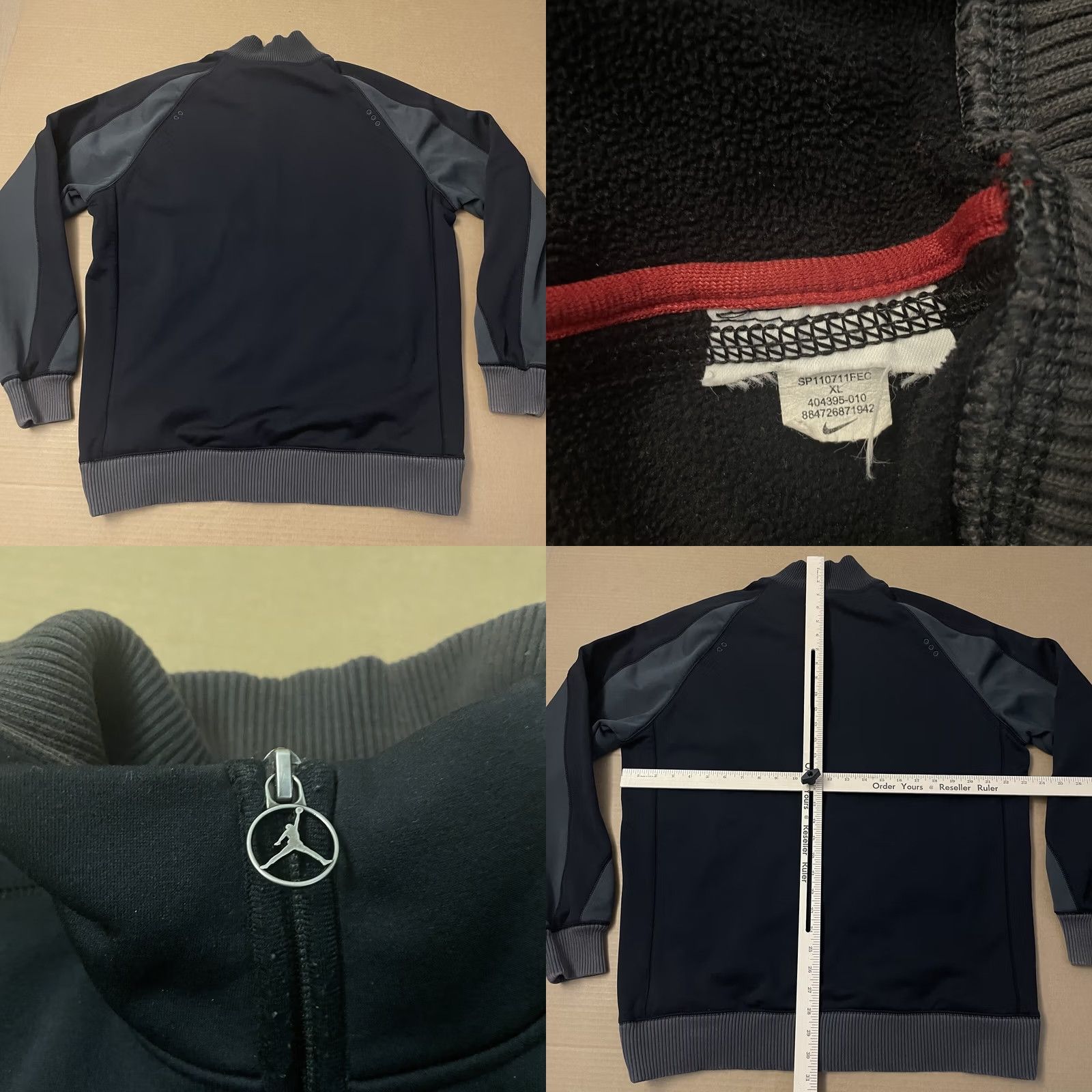 Jordan Brand Air Jordan Sweatshirt Adult XL Black Flight Jumpman Full Zip Size US XL / EU 56 / 4 - 9 Thumbnail
