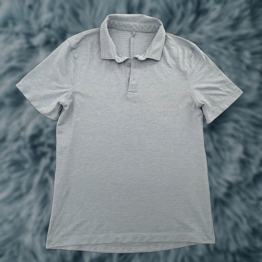 Lululemon VINTAGE Lululemon Polo Shirt Men Small Short Sleeve Activewear Blue 90s Athleisure Size US S / EU 44-46 / 1 - 1 Thumbnail