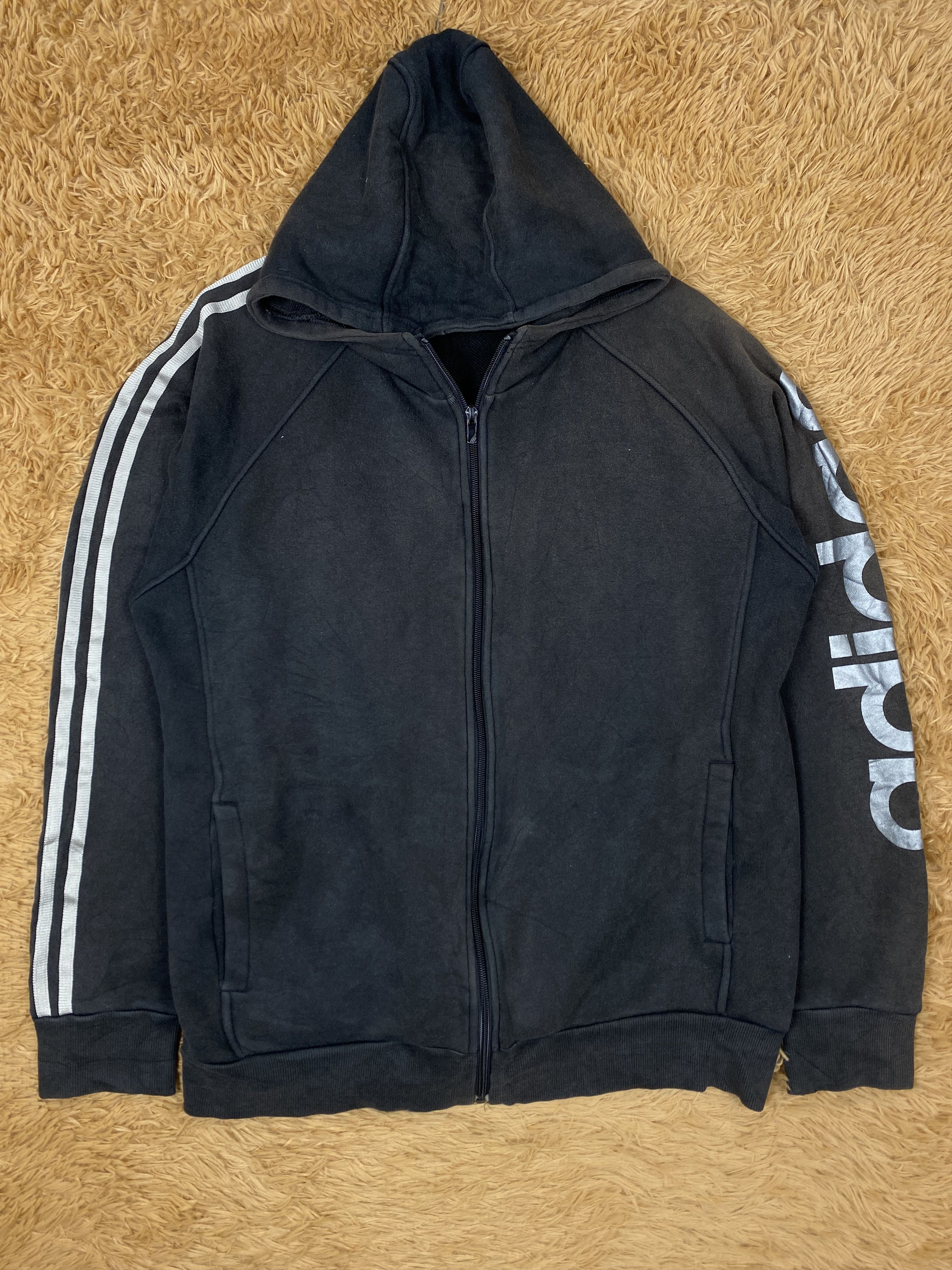 Adidas Vintage Adidas Three Stripe Hoodies PS0324 Size US L / EU 52-54 / 3 - 1 Thumbnail