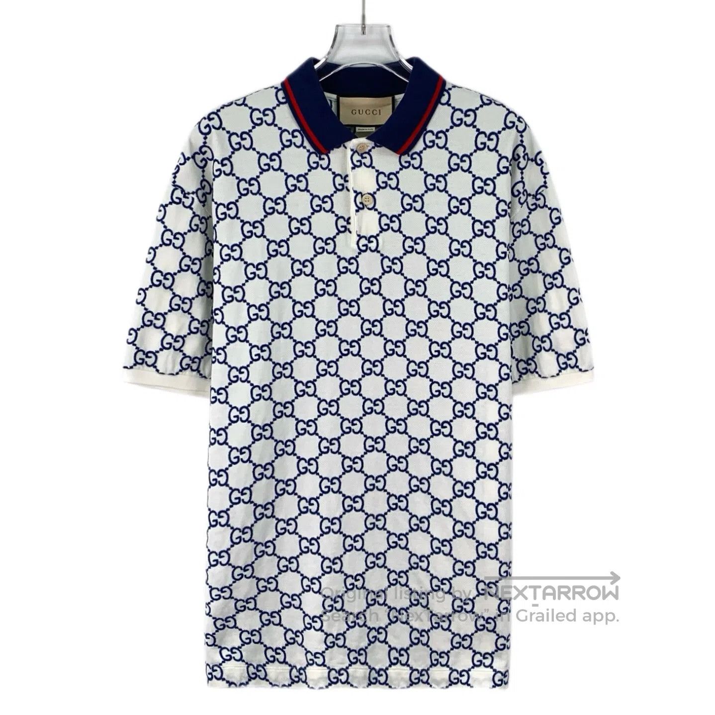Gucci Guicci Colorful Logo Jacquard Full Print Cotton Collared S Size US XXL / EU 58 / 5 - 1 Thumbnail