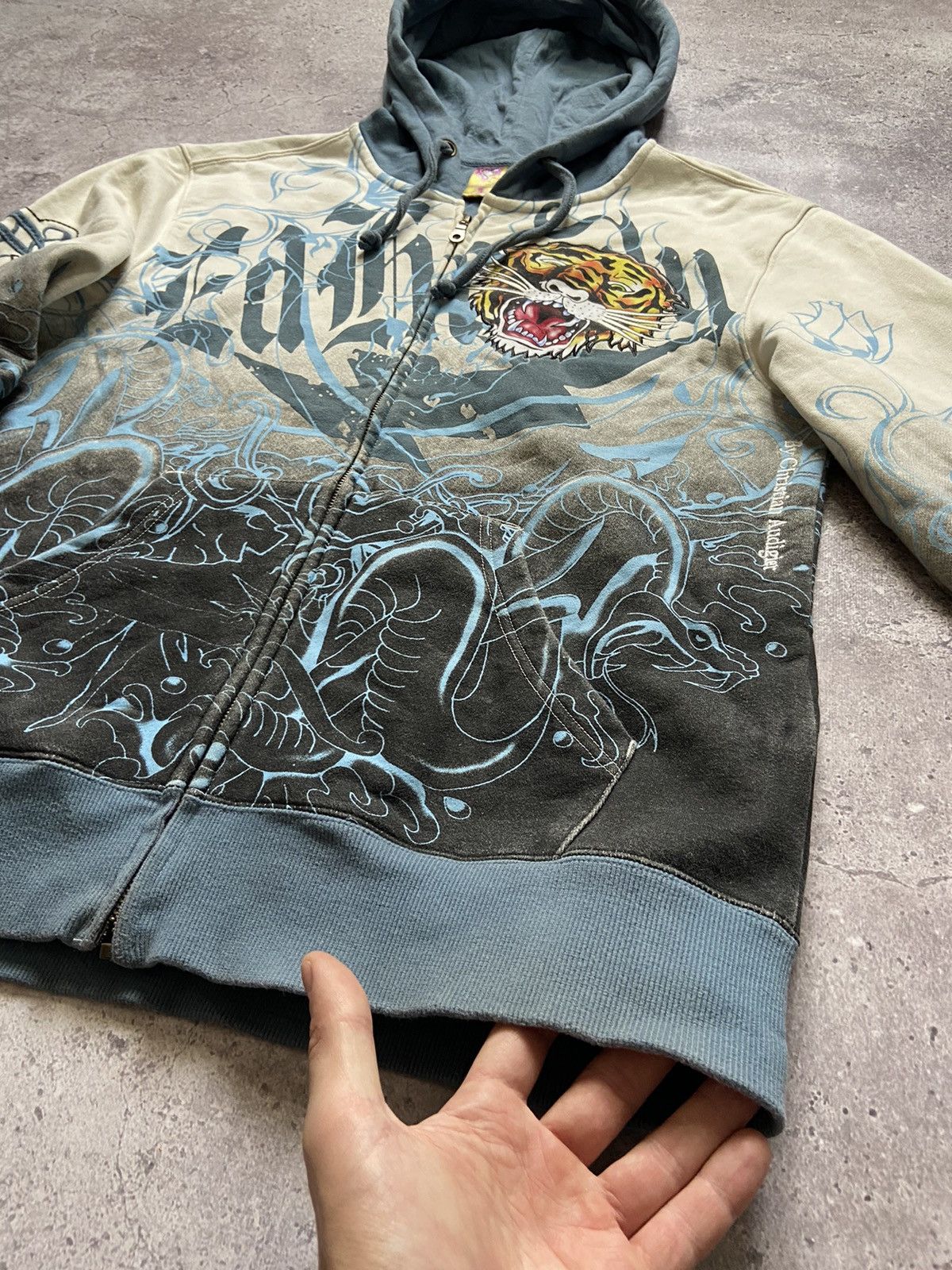 Christian Audigier Christian Audigier x Ed Hardy Zip-Up Hoodie x Vintage Size US S / EU 44-46 / 1 - 5 Thumbnail