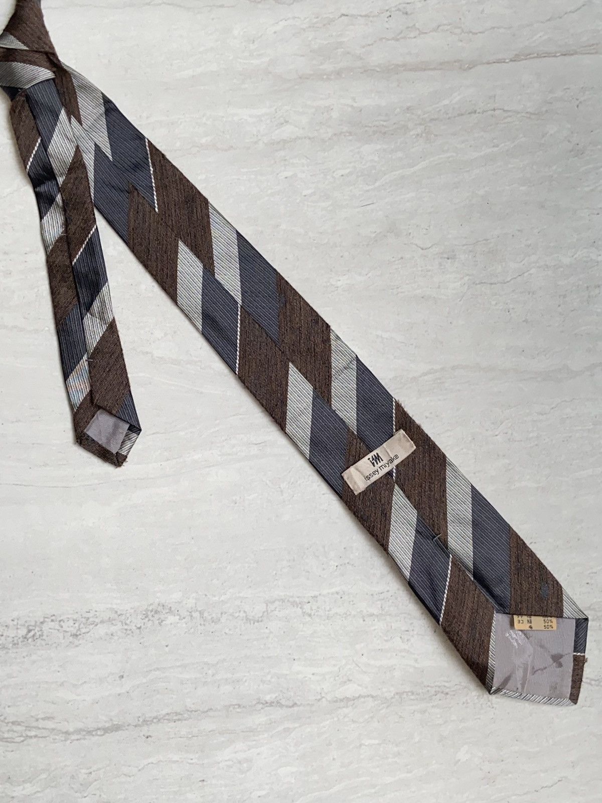 Issey Miyake IM Issey Miyake Striped Tie Size ONE SIZE - 3 Thumbnail