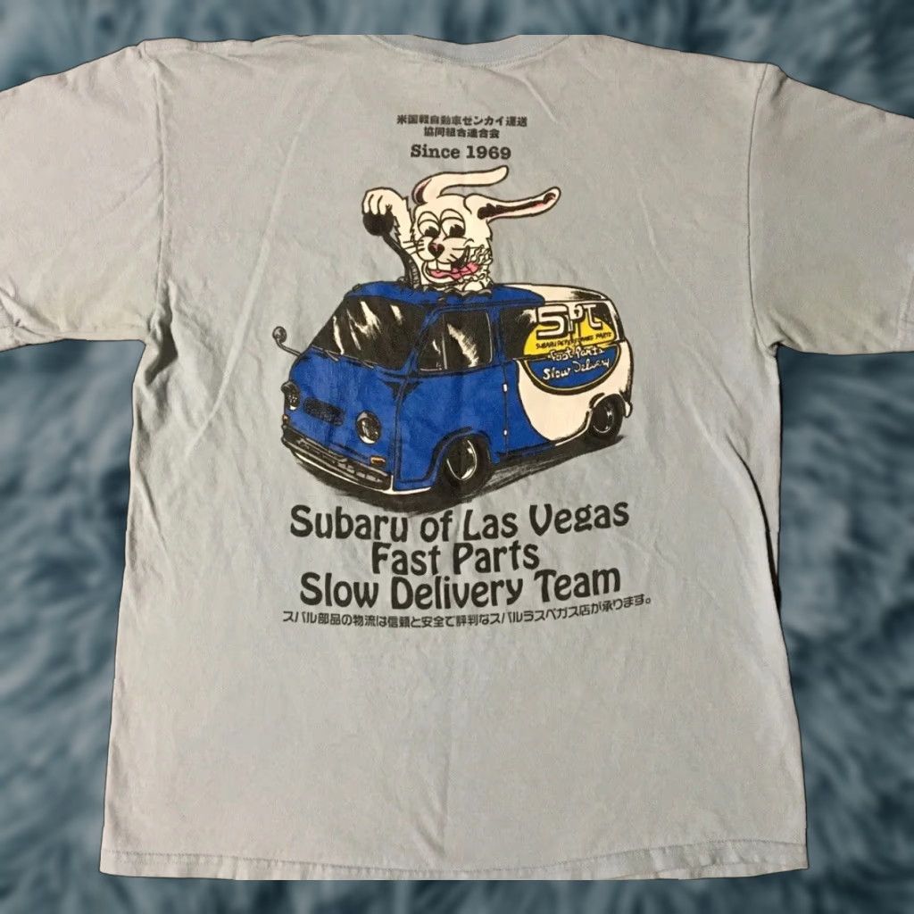 Vintage VINTAGE Subaru Las Vegas Fast Parts Slow Delivery Shirt M Blue Men XS? Wait. Size US M / EU 48-50 / 2 - 1 Thumbnail
