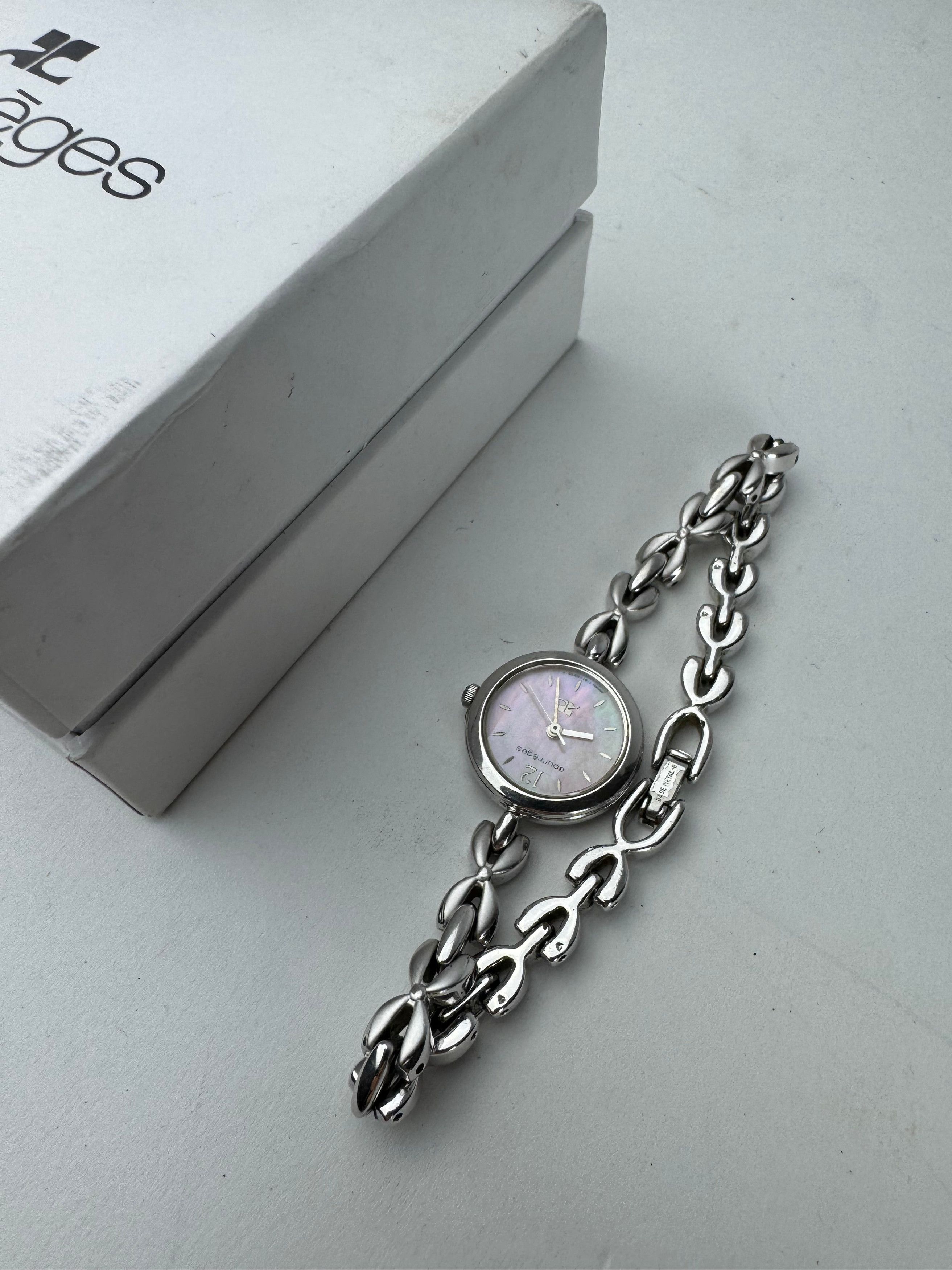 Courreges Vintage Paris Silver Steel Quartz Watch Size ONE SIZE - 1 Thumbnail