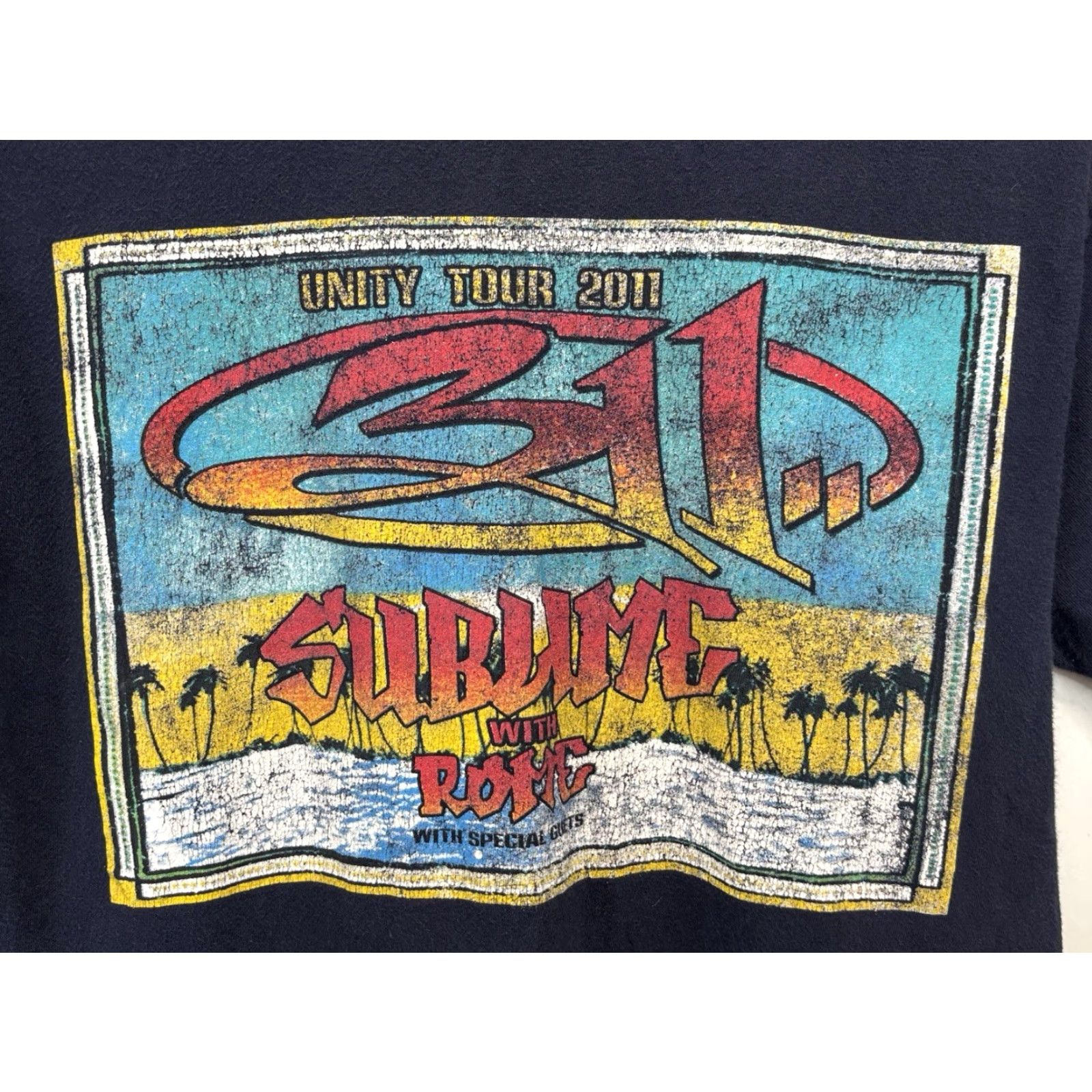 Hanes VINTAGE Hanes Sublime With Rome Concert T-Shirt Men’s Medium Blue Band 2011 Crew Neck Graphic Print Size US M / EU 48-50 / 2 - 2 Thumbnail
