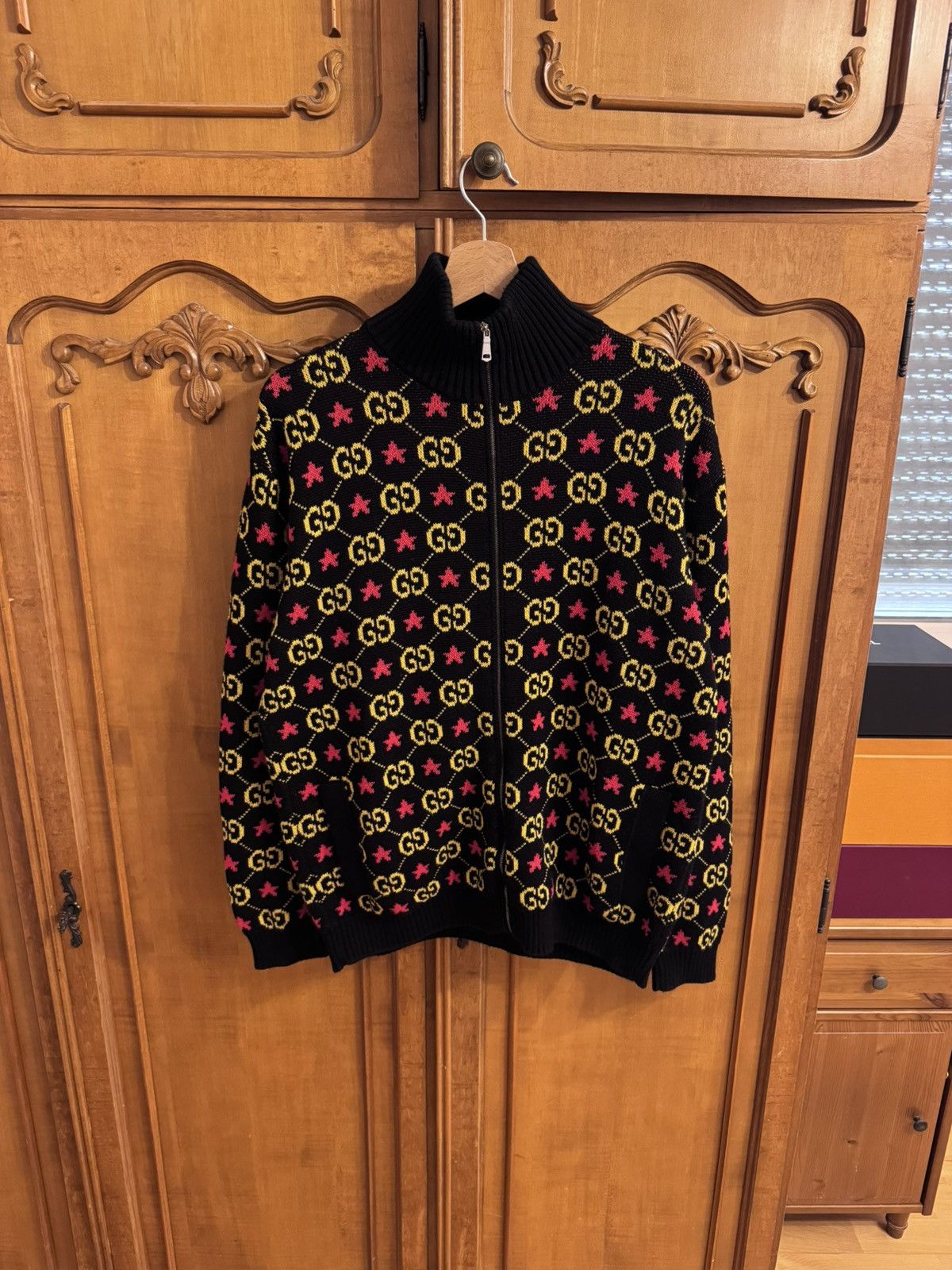 Gucci Gucci GG Zip-Up Monogram Wool knitwear Size US XS / EU 42 / 0 - 1 Thumbnail