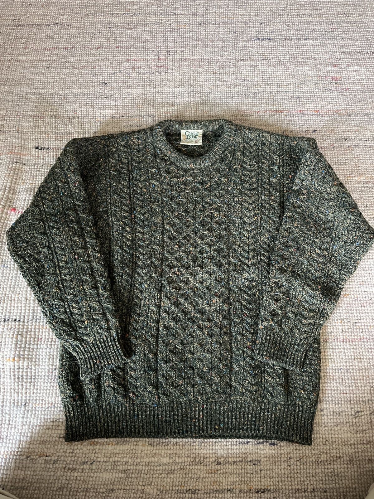 Carraig Donn Aran cable knit pure wool sweater Size US M / EU 48-50 / 2 - 1 Thumbnail