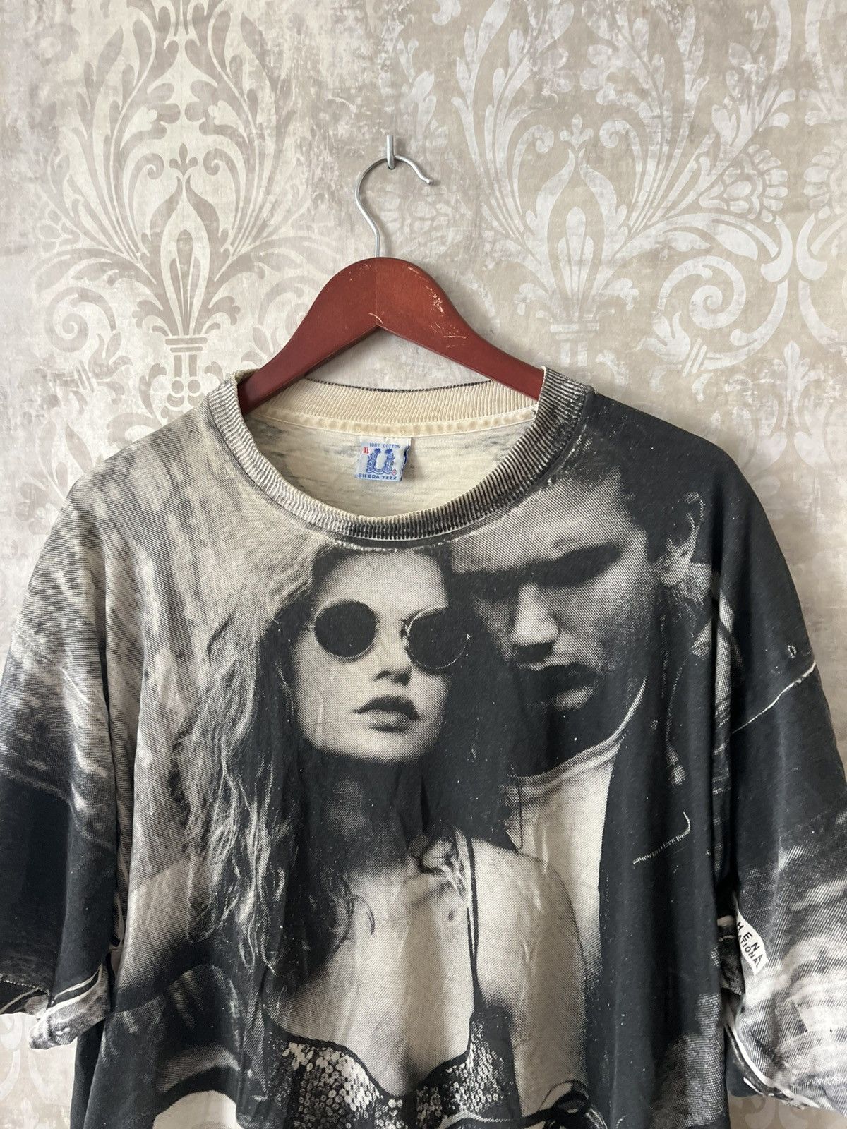 Vintage Vintage 90s All Over Print Biker Tee Graphic Harley Style Size US XL / EU 56 / 4 - 3 Thumbnail