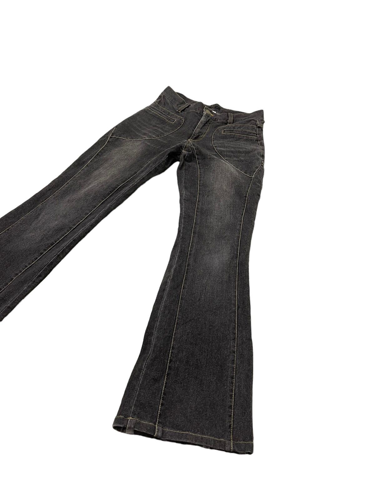 Japanese Brand Flare Jeans Fairy Slim Stretch Boot Cut 7🟦6 Size US 29 - 3 Thumbnail