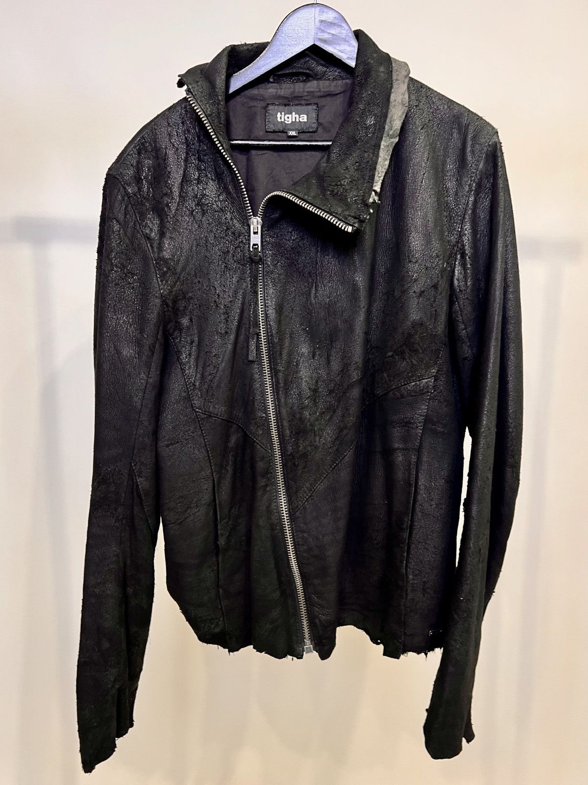 tigha Leather jacket made of crushed leather Size US XXL / EU 58 / 5 - 1 Thumbnail