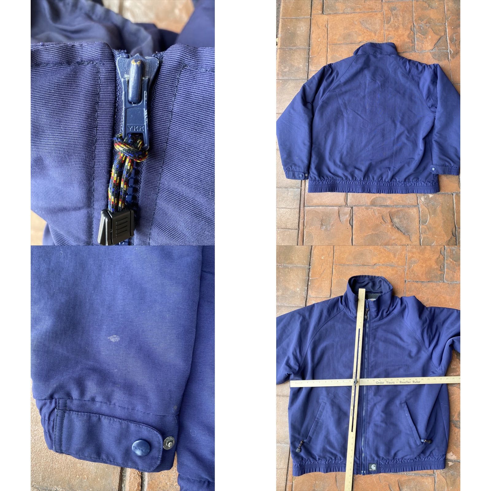 Carhartt VINTAGE Carhartt Full Zip Fleece Lined Coat Jacket Mens XL Navy Blue 90s Bomber Jacket Size US XL / EU 56 / 4 - 10 Thumbnail