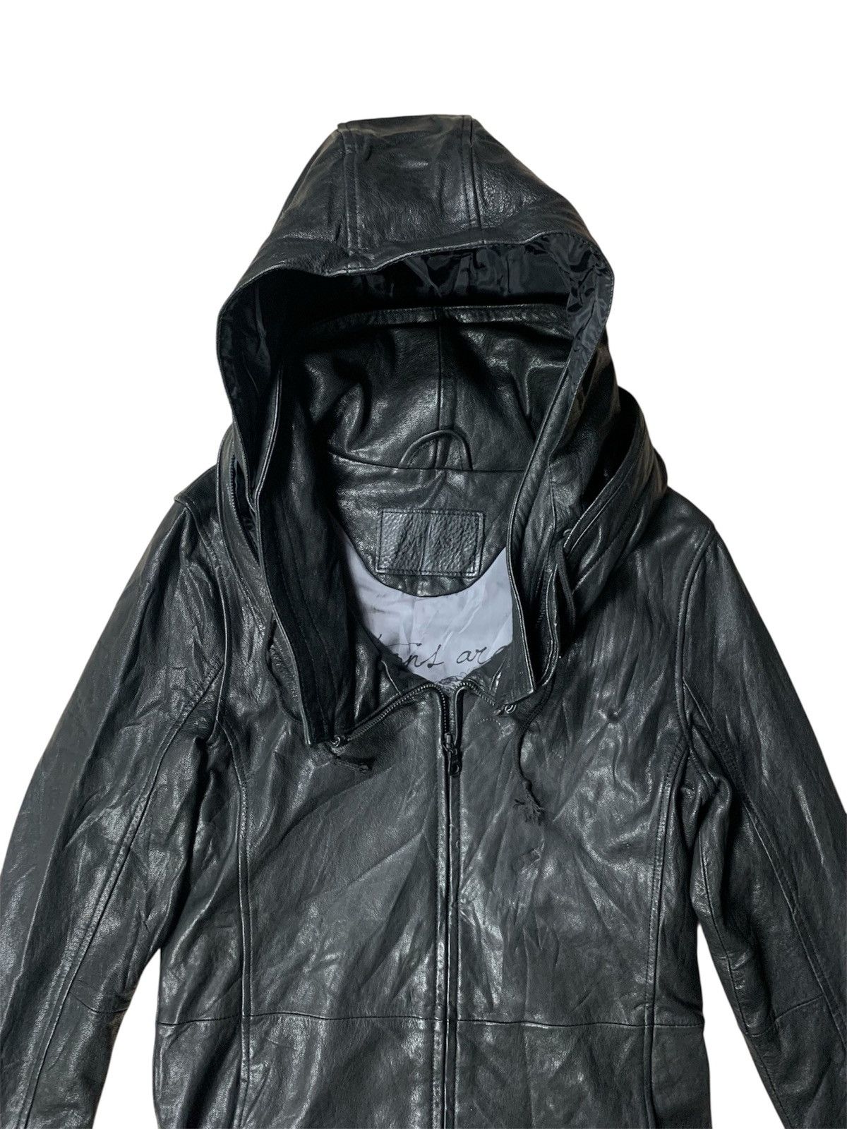 Other MIDAS FW08-10 Avant-Garde Hooded Leather Long Coat Size US L / EU 52-54 / 3 - 2 Thumbnail