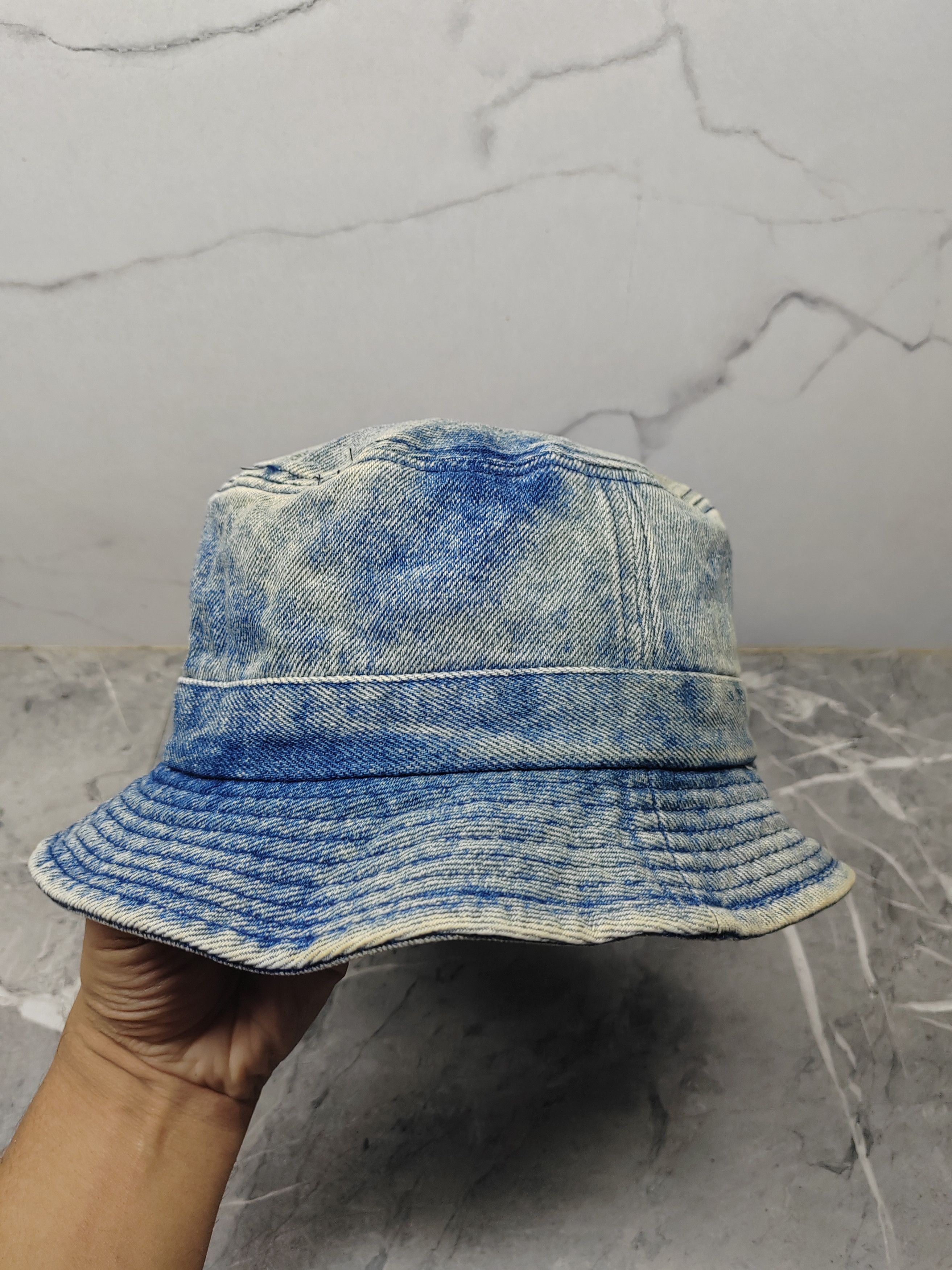 Japanese Brand Vintage Denim Japanese Distressed Style Bucket Hat Size ONE SIZE - 4 Thumbnail