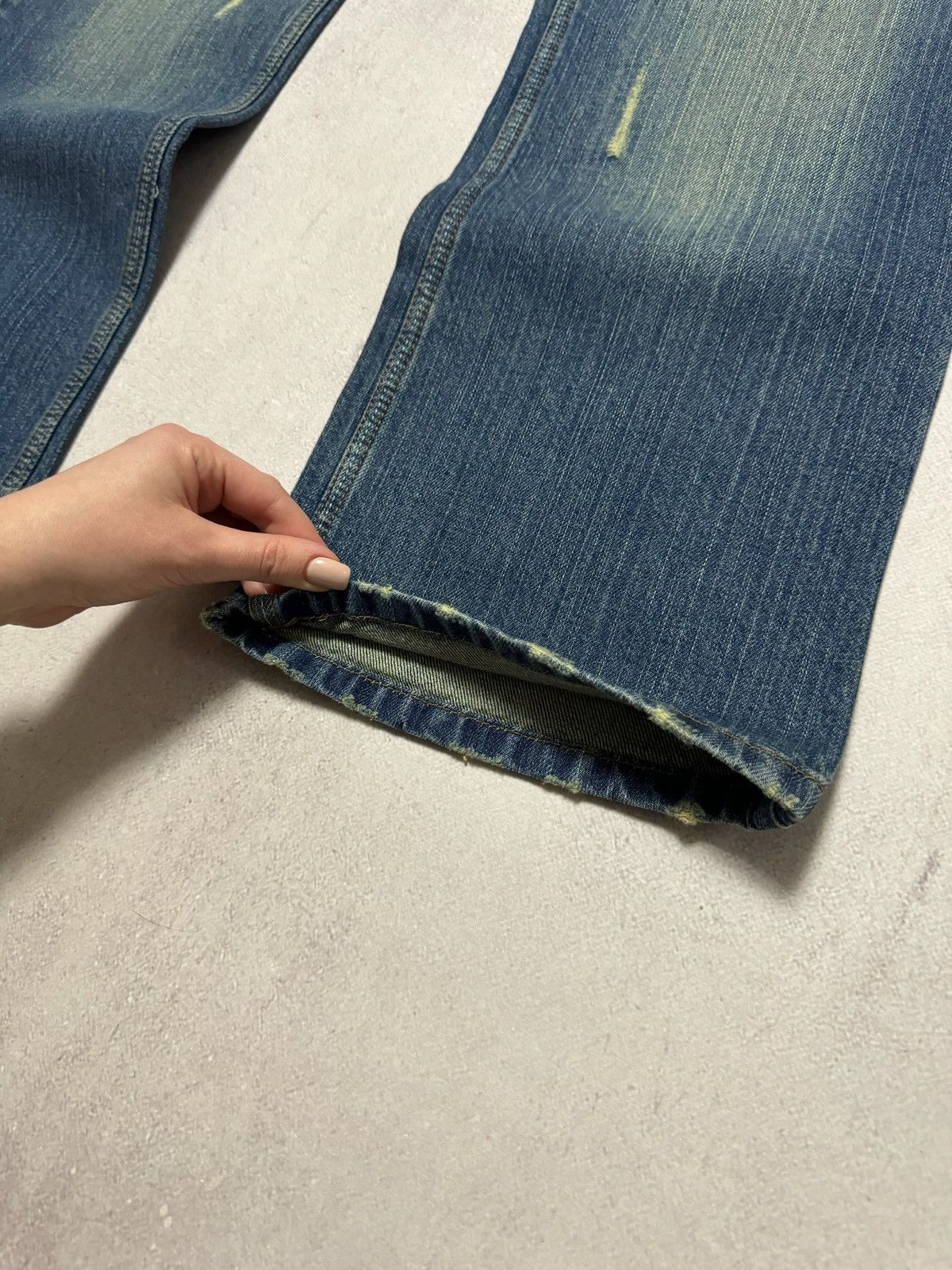 Japanese Brand Vintage Japanese Distressed Dirty Jeans Denim Pants Straight Size US 34 / EU 50 - 3 Thumbnail