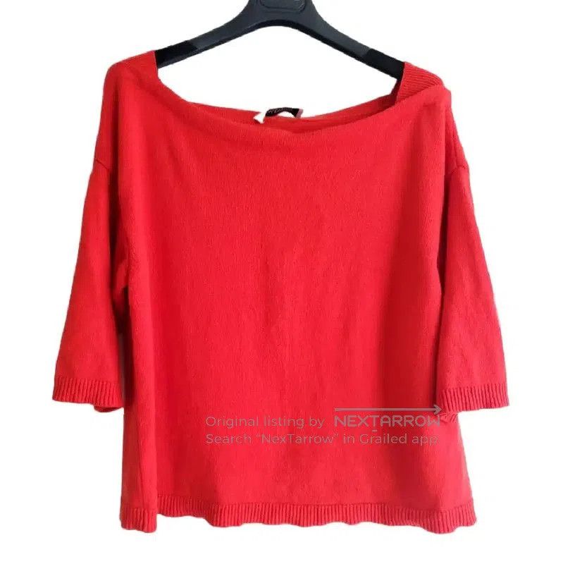 Valentino Valentino Red Cashmere Short Sleeve Sweater . Size L / US 10 / IT 46 - 1 Thumbnail