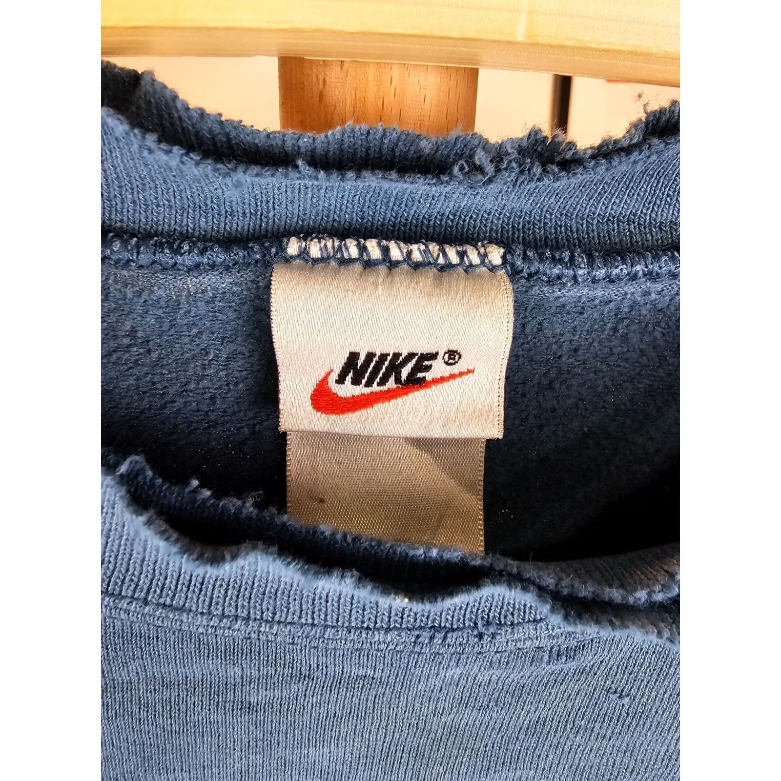 Nike VINTAGE Nike Sweatshirt 2XL 90s Distressed Swoosh Blue Sweatshirt Mens Size XXL Navy Blue Swosh Pullover Size US XXL / EU 58 / 5 - 5 Thumbnail
