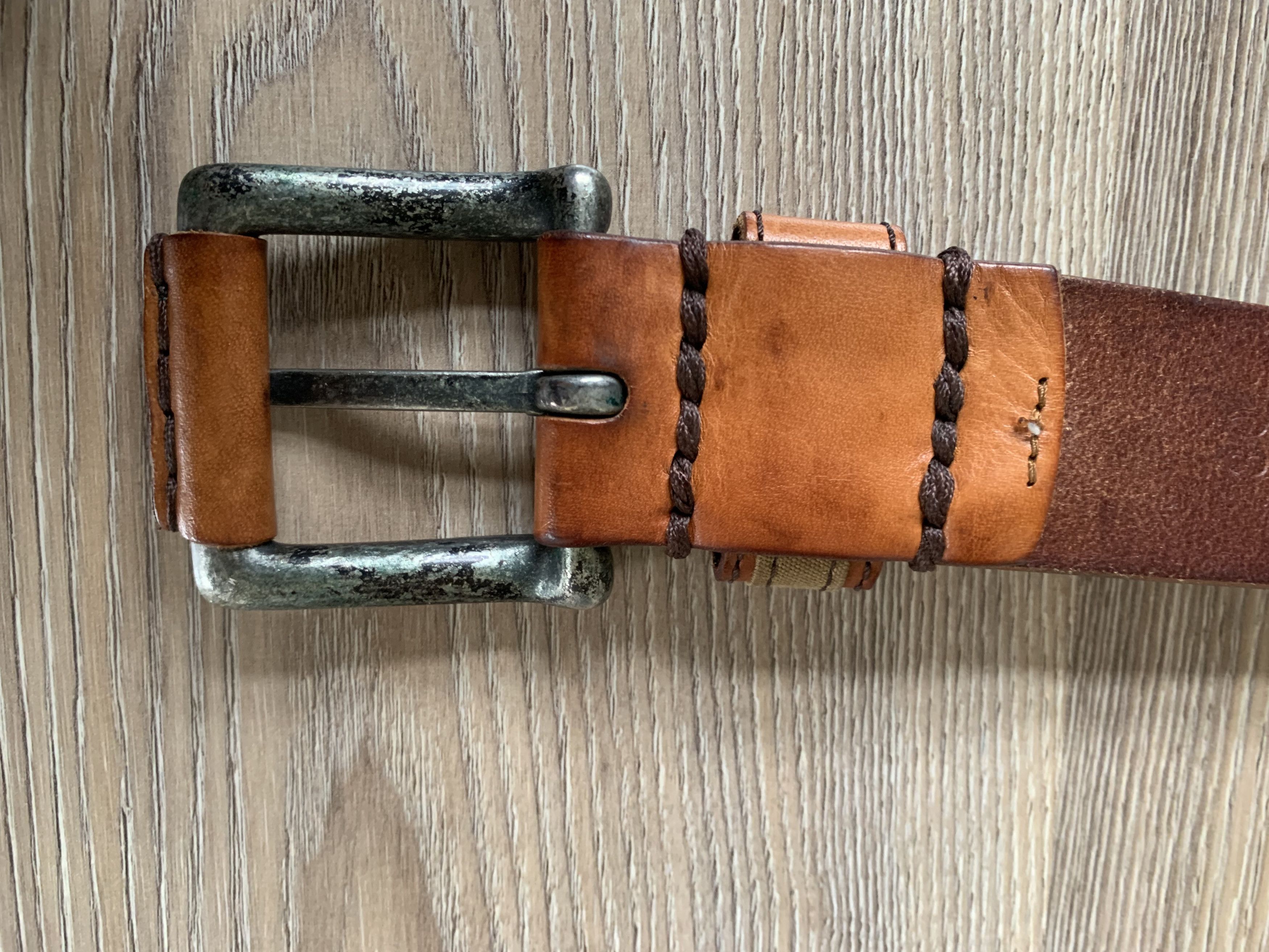 Ruehl No. 925 Vintage Ruehl No.925 Distressed Brown Leather Belt Size ONE SIZE - 4 Thumbnail