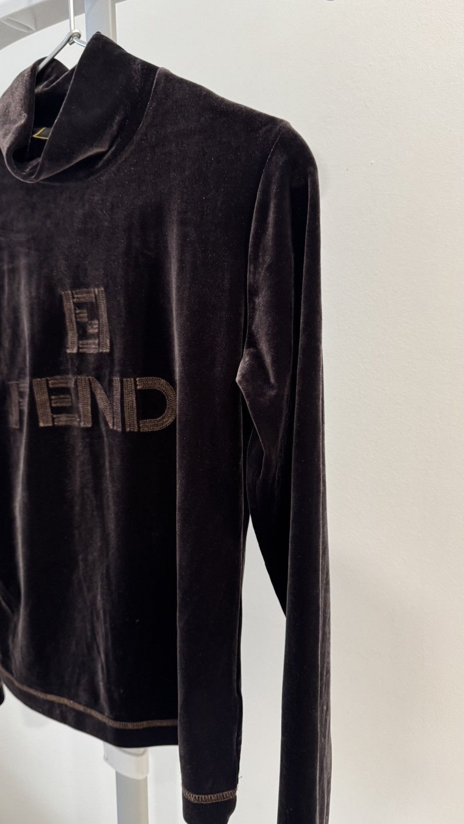 Fendi Vintage Fendi Velvet Turtleneck Size S / US 4 / IT 40 - 5 Thumbnail